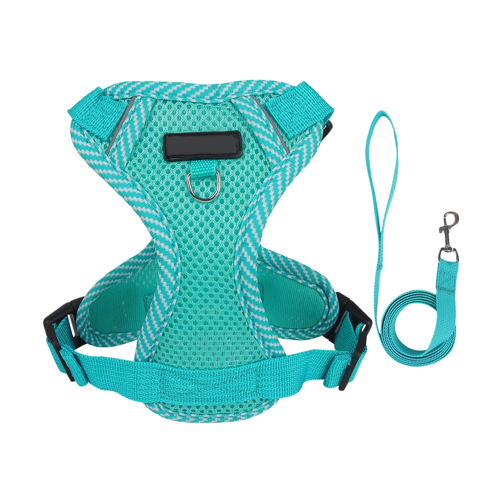 Tyidzon Small Dog Harness with Pet Lead, Puppy Harness Reflective Step-in Puppy Pet Harnesses for Small Medium Dogs and Cats Blue - Image 2