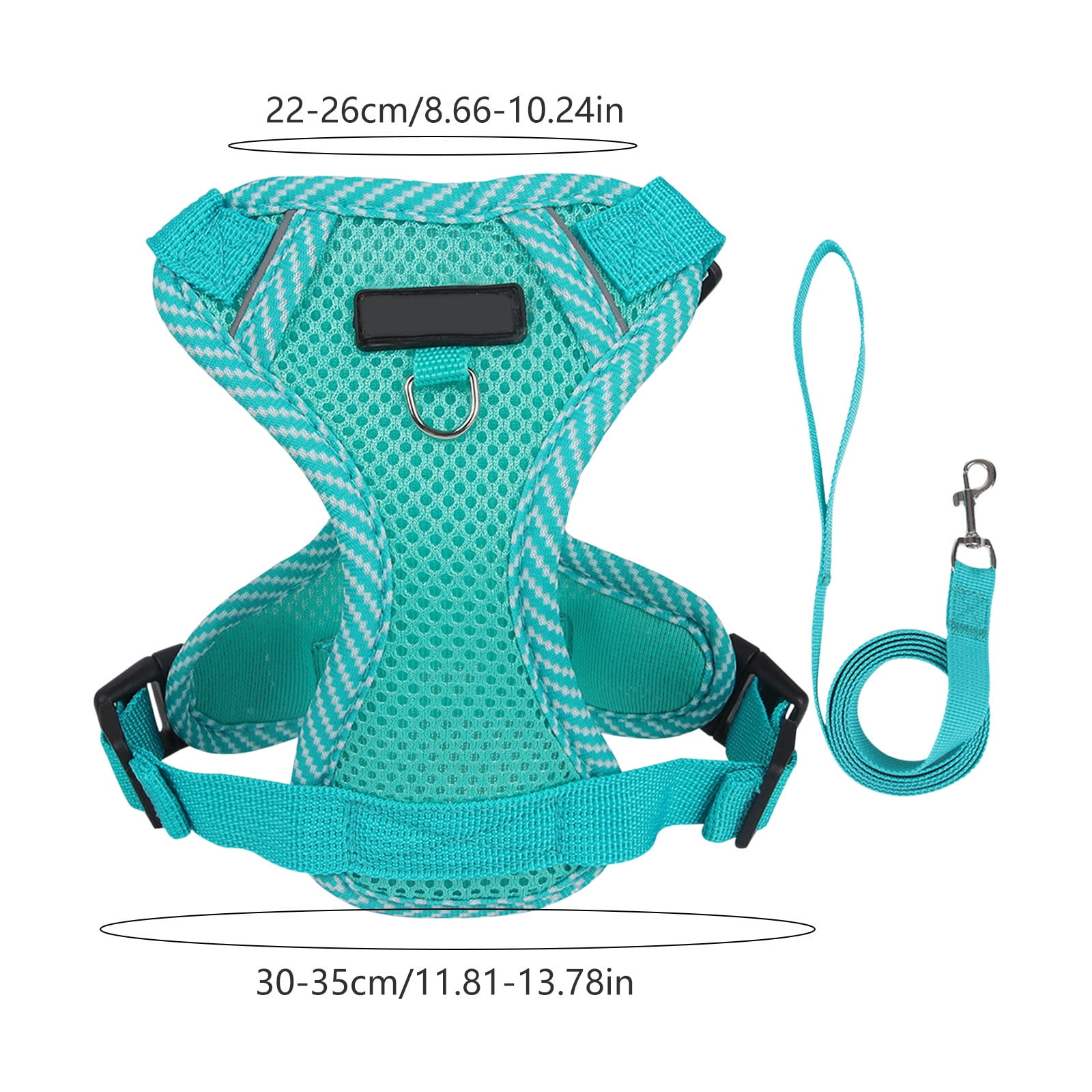 Tyidzon Small Dog Harness with Pet Lead, Puppy Harness Reflective Step-in Puppy Pet Harnesses for Small Medium Dogs and Cats Blue - Image 3