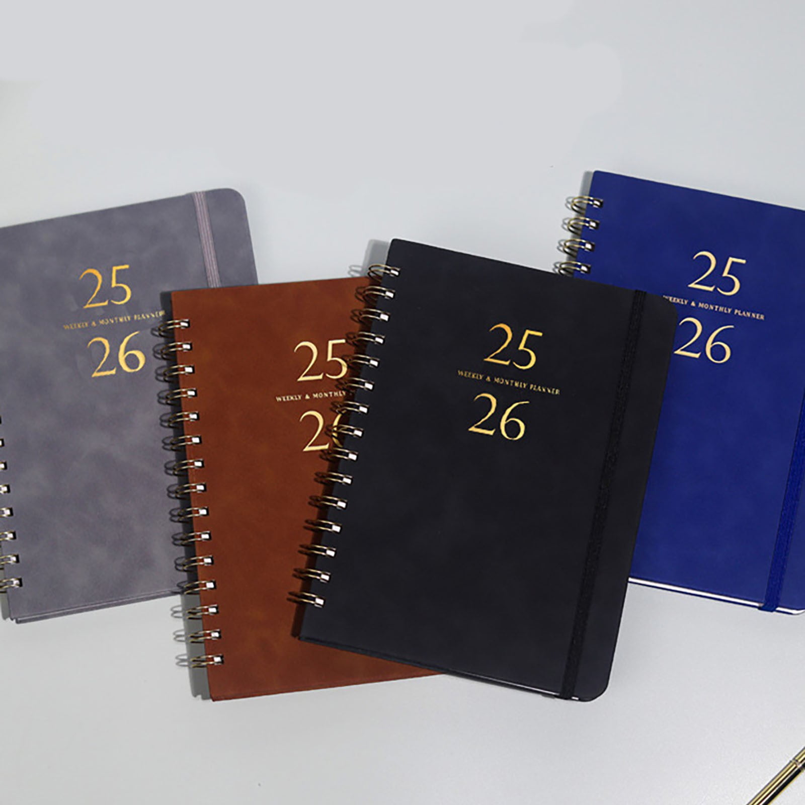 Xuniizn Academic Planner 2025-2026, Daily, Weekly & Monthly Planner, Journaling Notebooks for Work, Spiral Notebook, Twin-Wire Binding Day and Weekly Agenda for Work, Daily Planner Black - Image 6