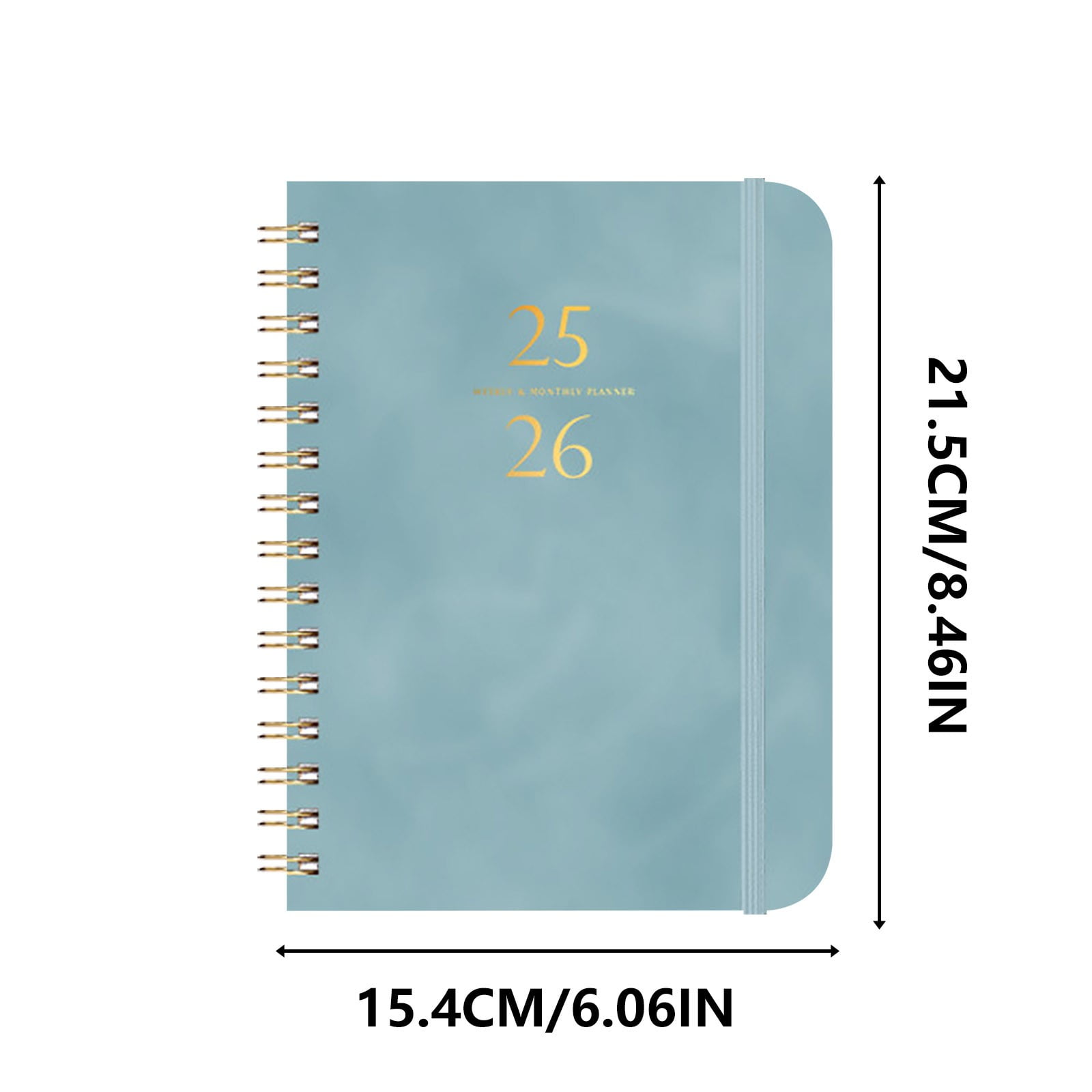 Xuniizn Academic Planner 2025-2026, Daily, Weekly & Monthly Planner, Journaling Notebooks for Work, Spiral Notebook, Twin-Wire Binding Day and Weekly Agenda for Work, Daily Planner Blue - Image 3