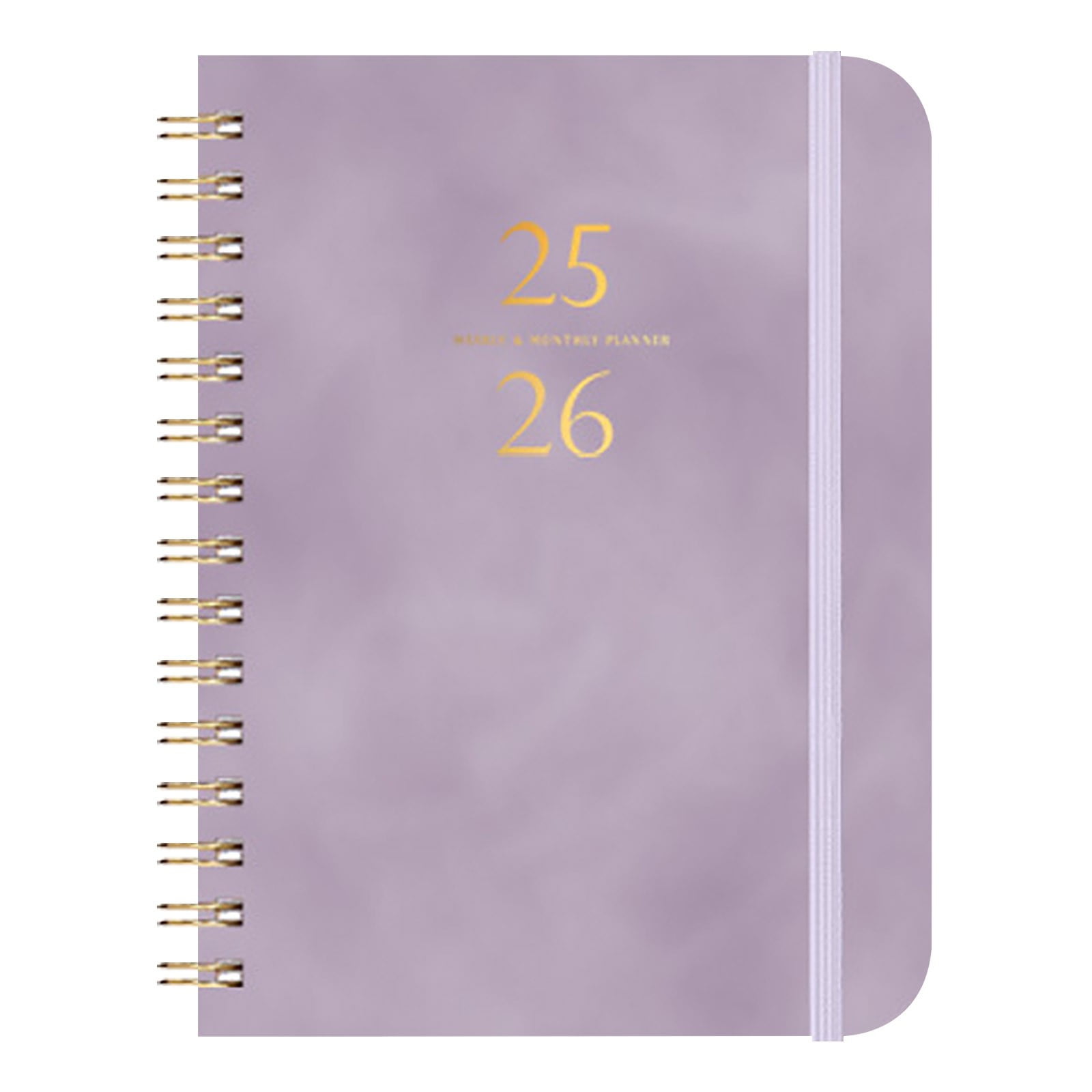 Xuniizn Academic Planner 2025-2026, Daily, Weekly & Monthly Planner, Journaling Notebooks for Work, Spiral Notebook, Twin-Wire Binding Day and Weekly Agenda for Work, Daily Planner Purple - Image 2