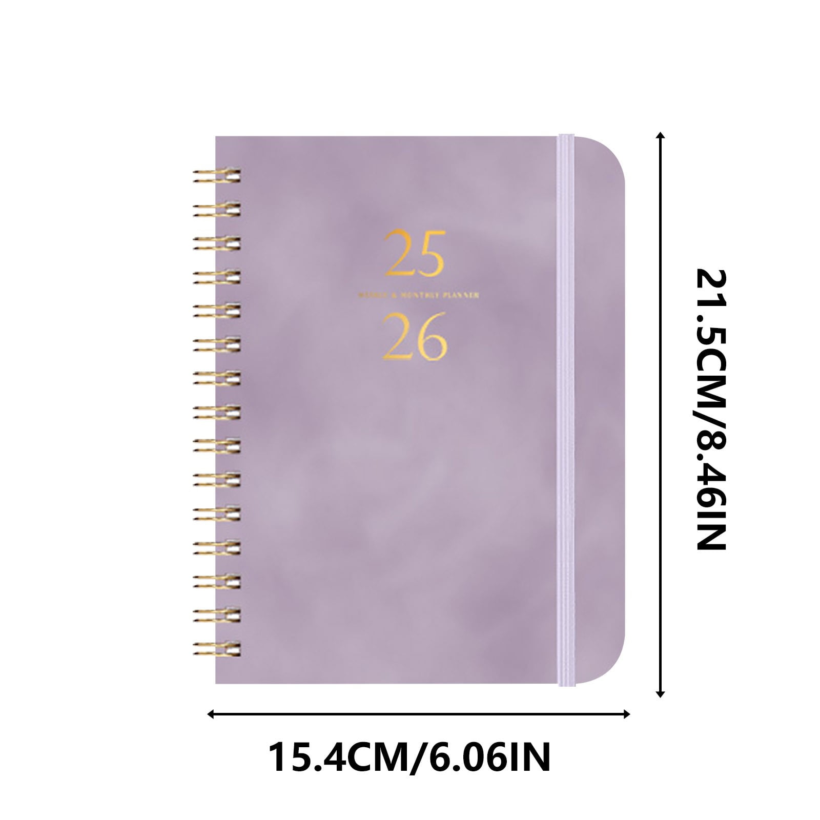 Xuniizn Academic Planner 2025-2026, Daily, Weekly & Monthly Planner, Journaling Notebooks for Work, Spiral Notebook, Twin-Wire Binding Day and Weekly Agenda for Work, Daily Planner Purple - Image 3