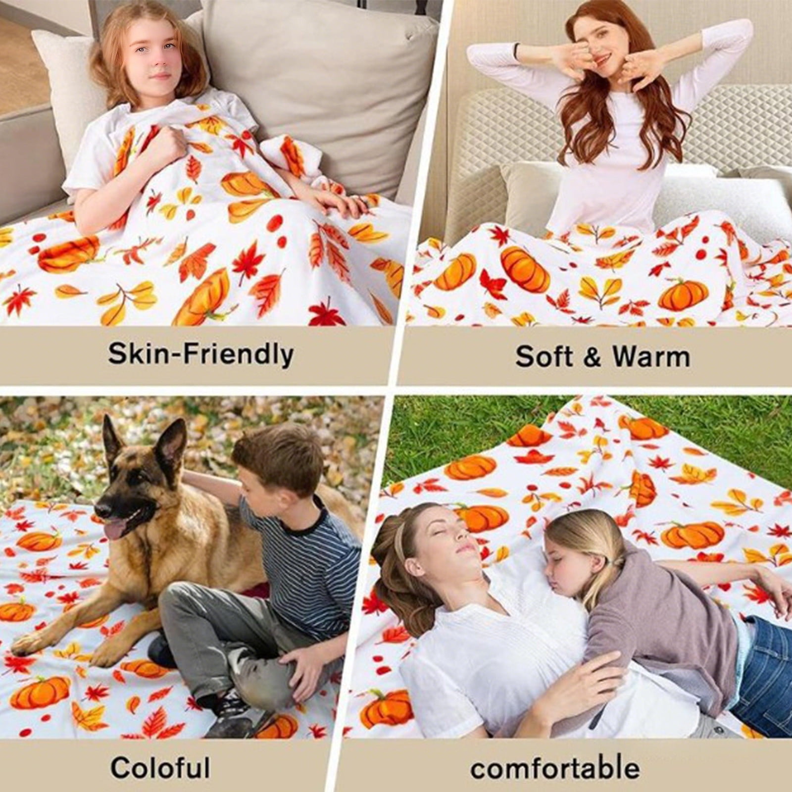 Xuniizn Fall Throw Blanket Breathable Fleece Blanket,28x39