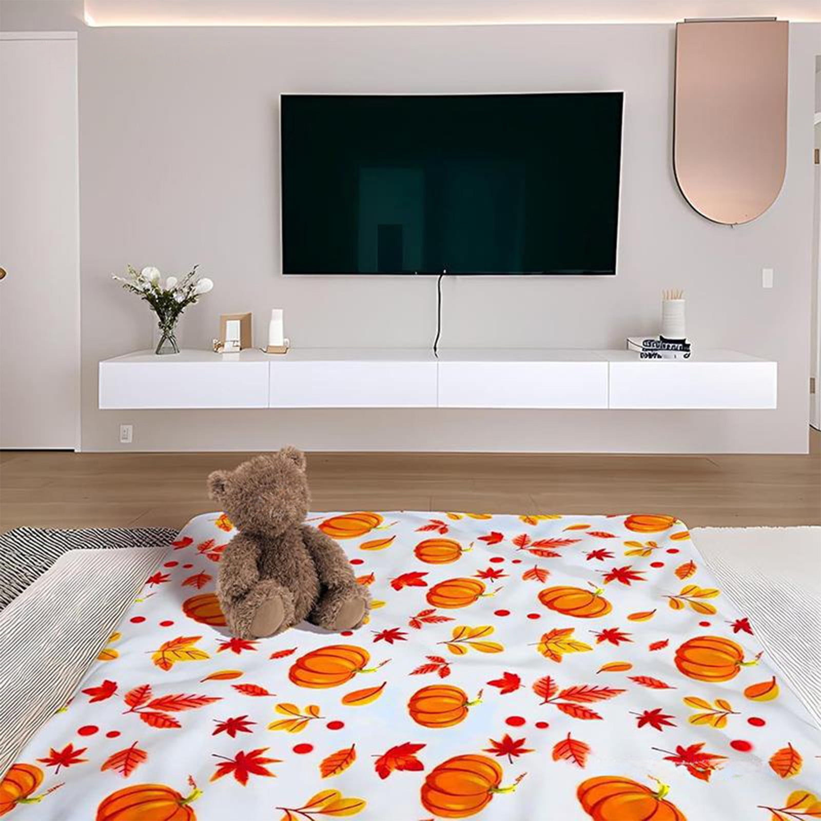 Xuniizn Fall Throw Blanket Breathable Fleece Blanket,28x39