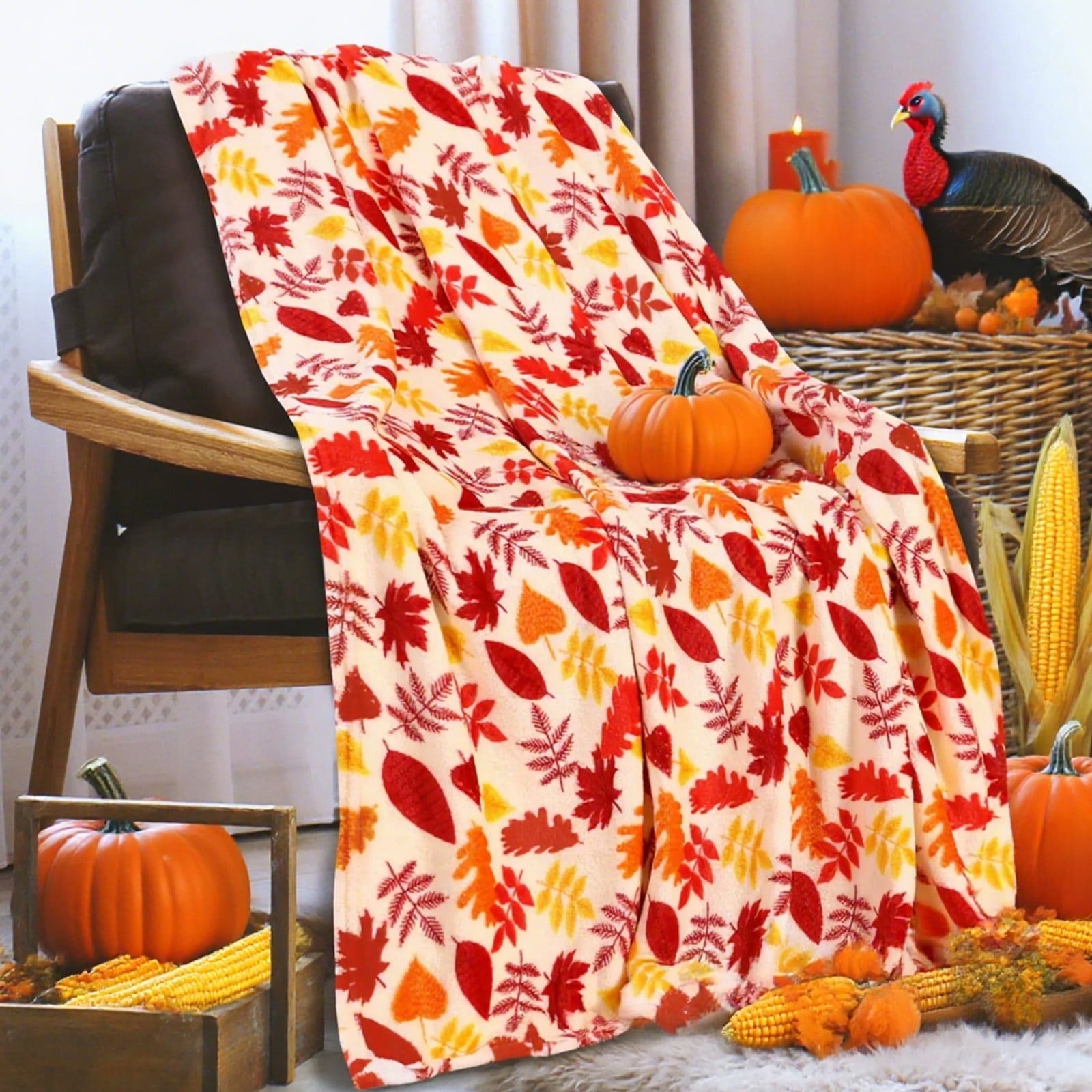 Xuniizn Fall Throw Blanket Breathable Fleece Blanket,28x39