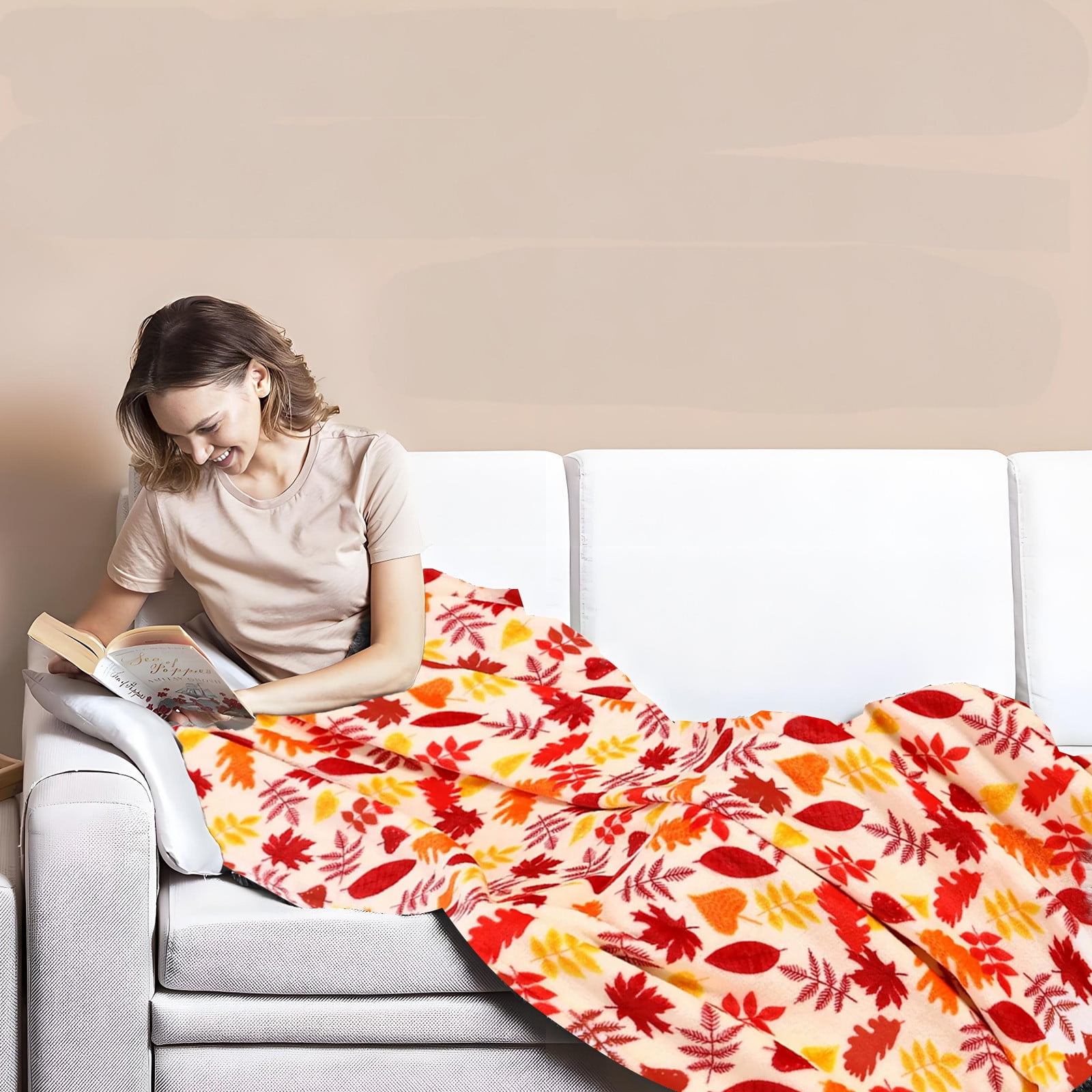 Xuniizn Fall Throw Blanket Breathable Fleece Blanket,28x39