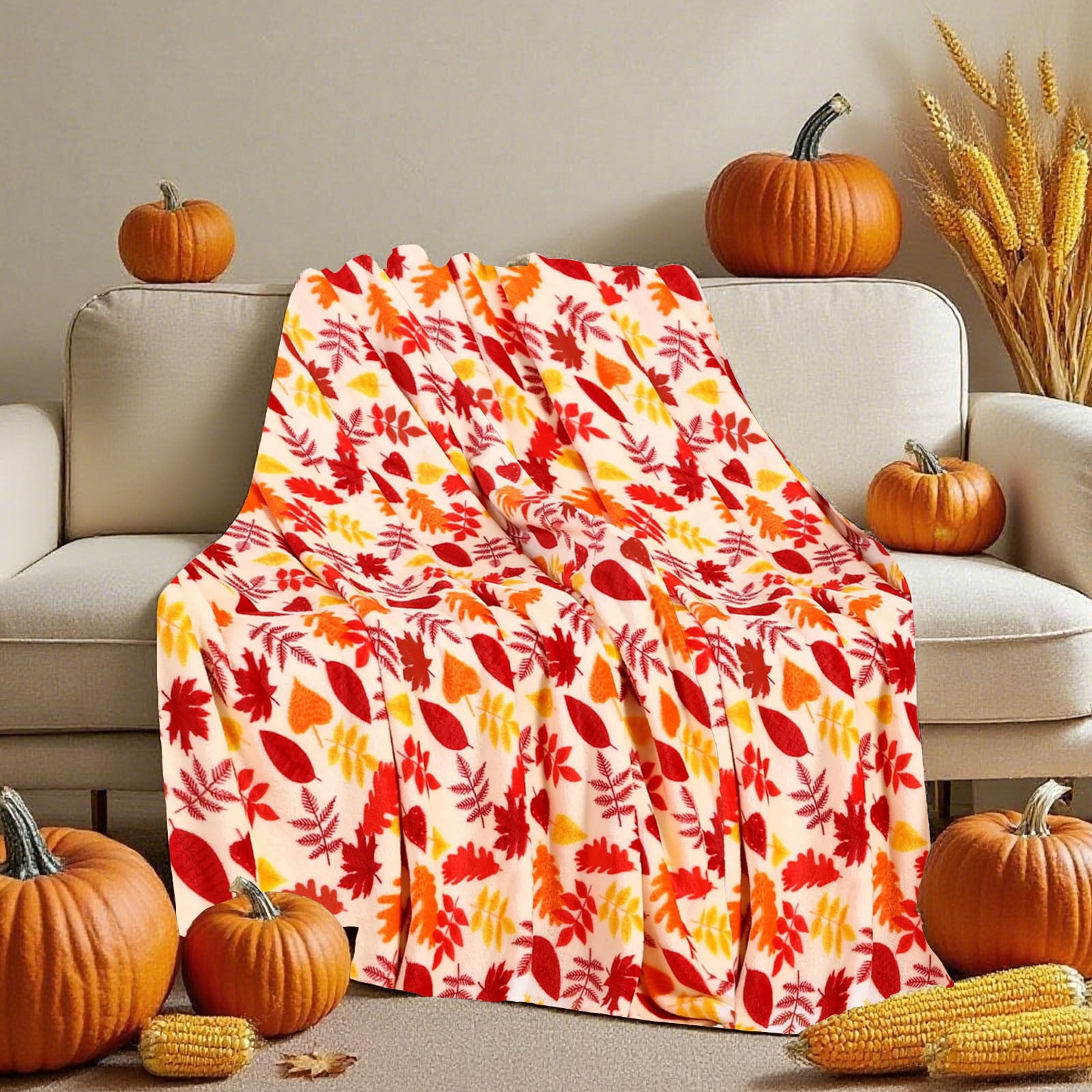 Xuniizn Fall Throw Blanket Breathable Fleece Blanket,28x39