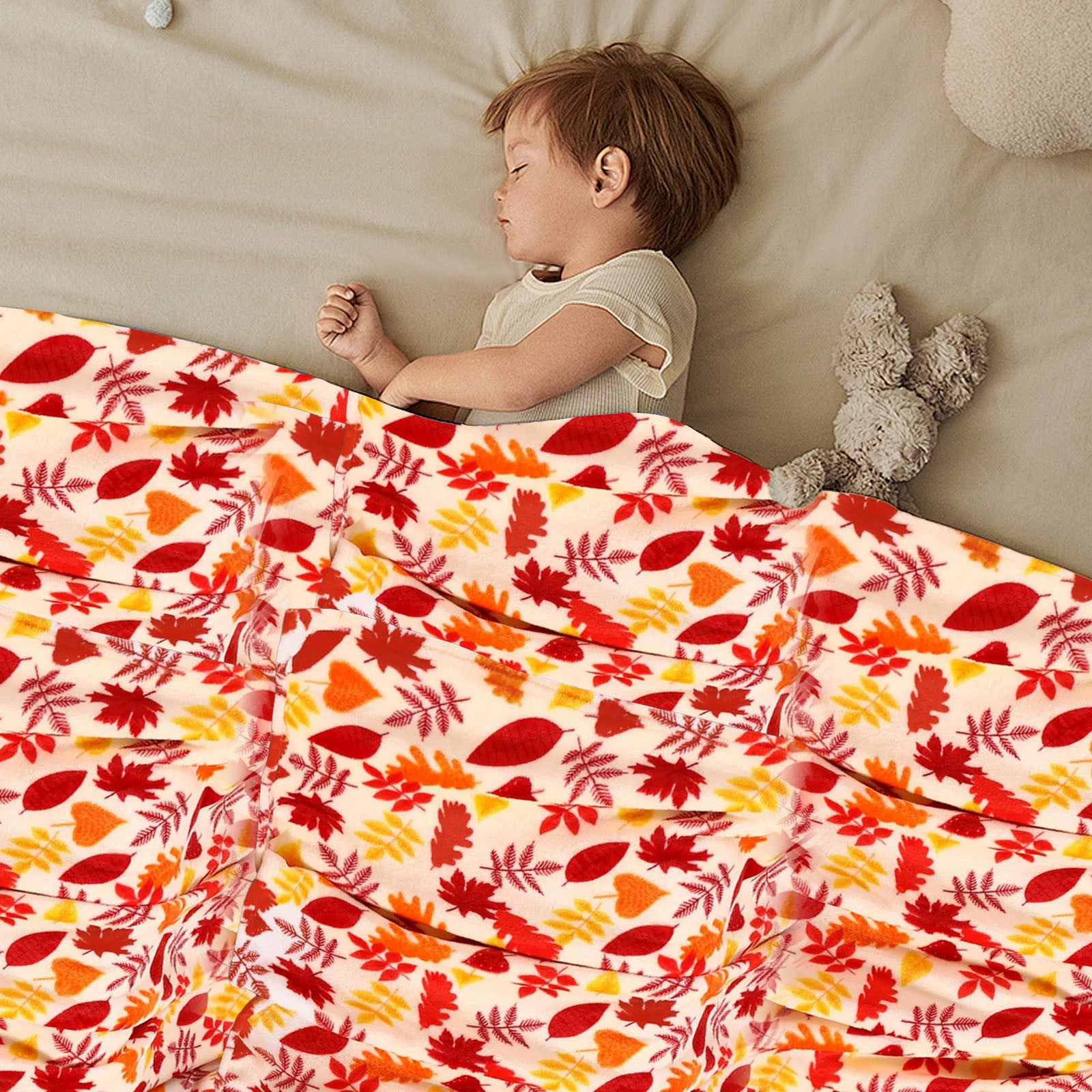 Xuniizn Fall Throw Blanket Breathable Fleece Blanket,28x39
