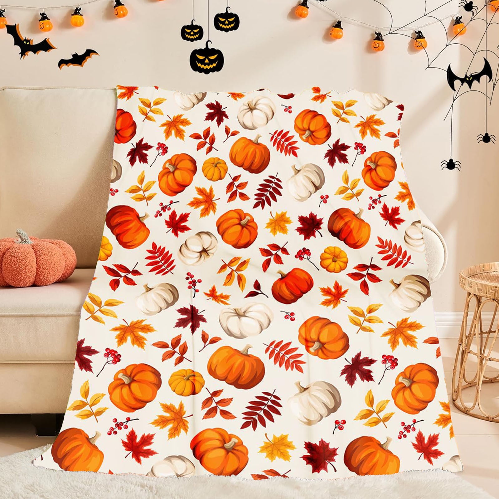 Xuniizn Fall Throw Blanket Breathable Fleece Blanket,28x39