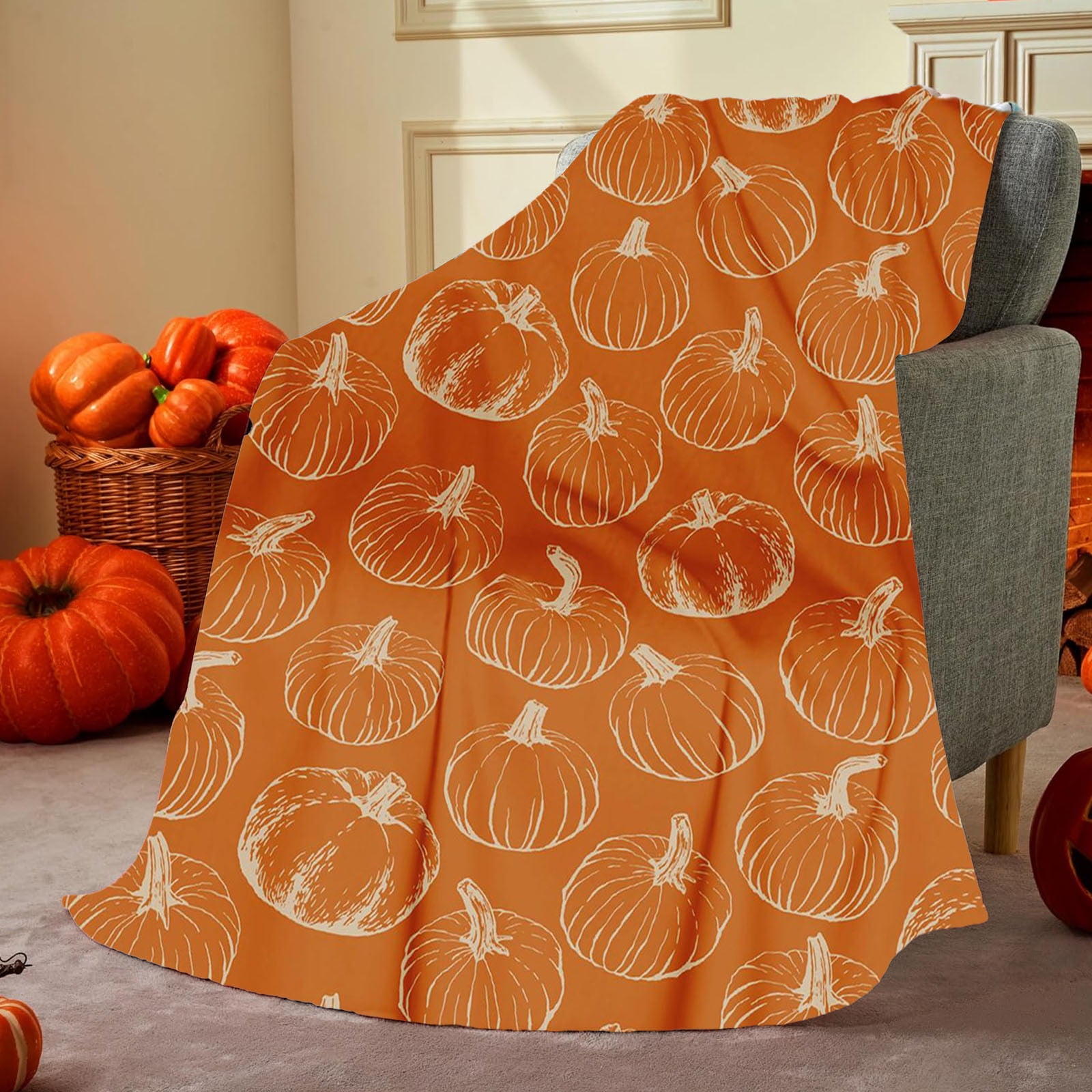 Xuniizn Fall Throw Blanket Breathable Fleece Blanket,28x39