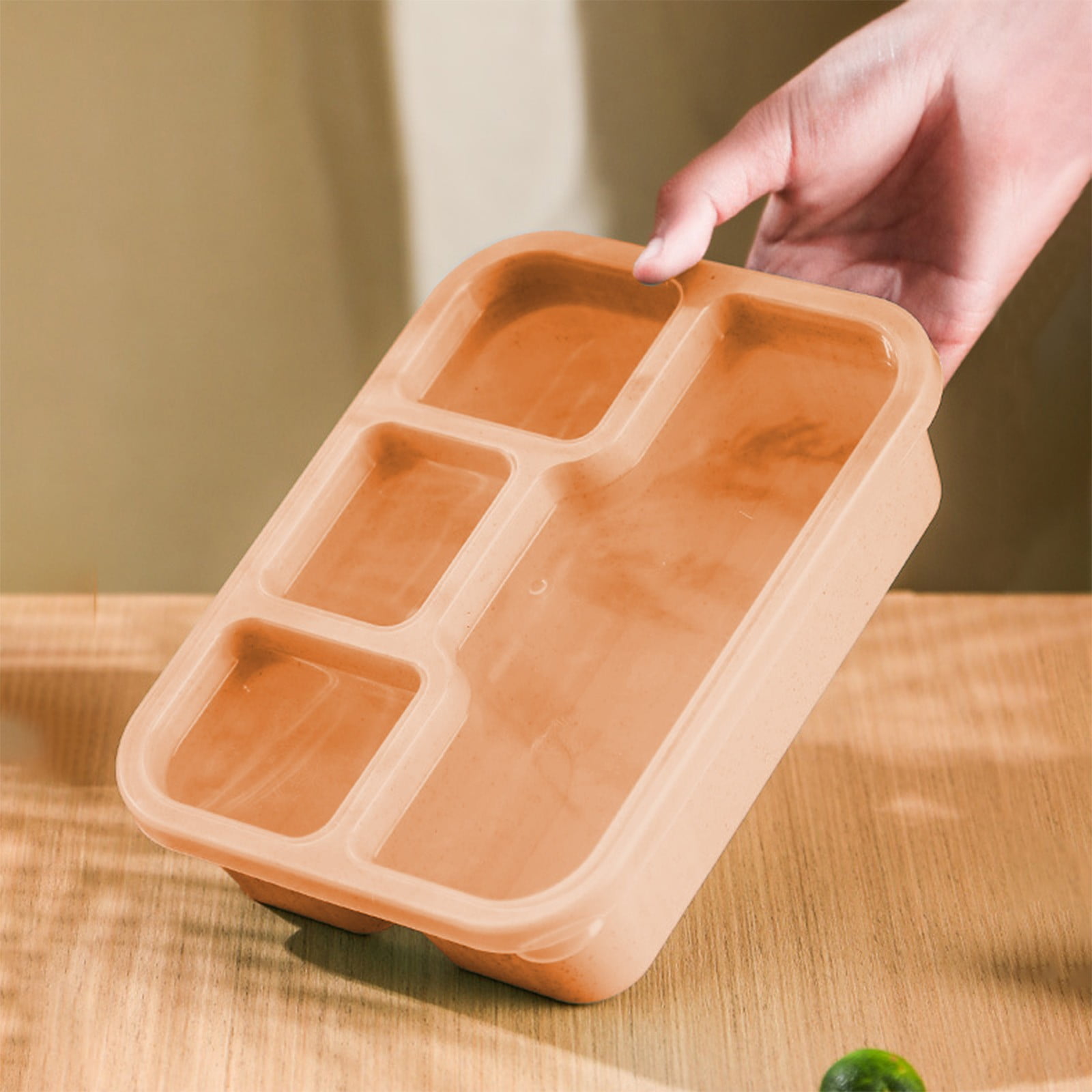 Xuniizn Bento Box Adult Lunch Box, Containers for Adults Men Women, Lunchable Food Container with Utensils, Sauce Jar, Muffin Liners, Microwave & Dishwasher Safe Beige - Image 7