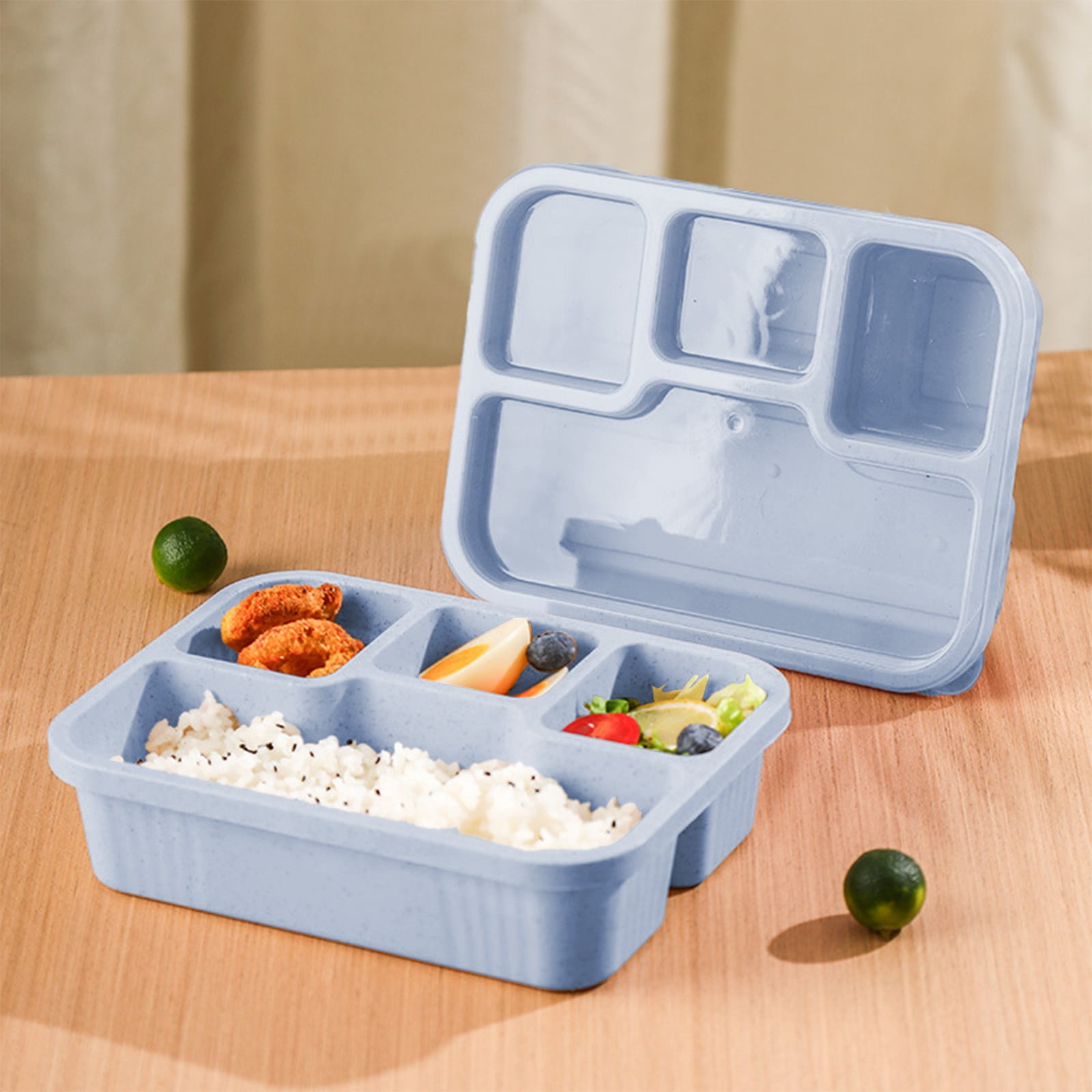 Xuniizn Bento Box Adult Lunch Box, Containers for Adults Men Women, Lunchable Food Container with Utensils, Sauce Jar, Muffin Liners, Microwave & Dishwasher Safe Blue#10 - Image 2