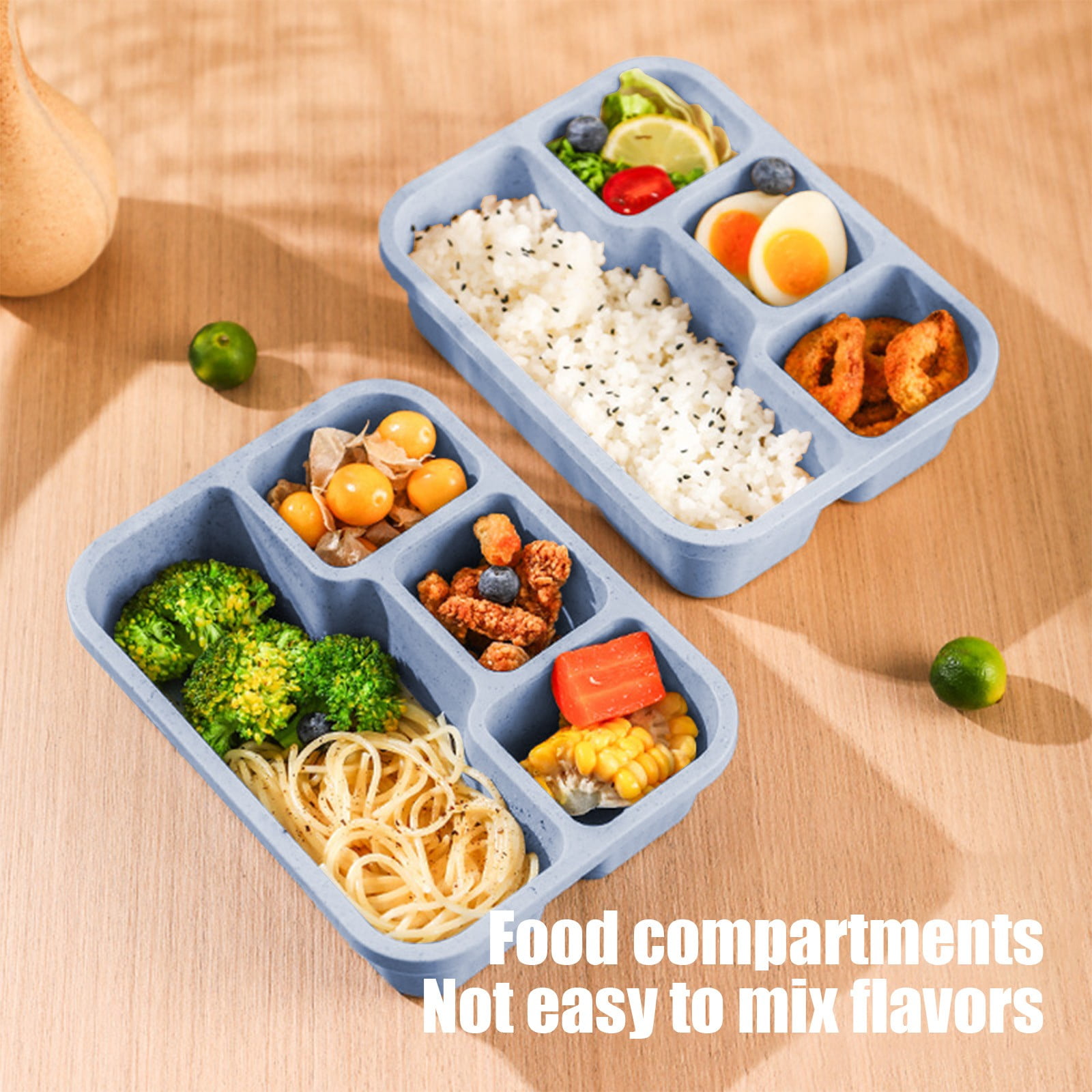 Xuniizn Bento Box Adult Lunch Box, Containers for Adults Men Women, Lunchable Food Container with Utensils, Sauce Jar, Muffin Liners, Microwave & Dishwasher Safe Blue#10 - Image 6