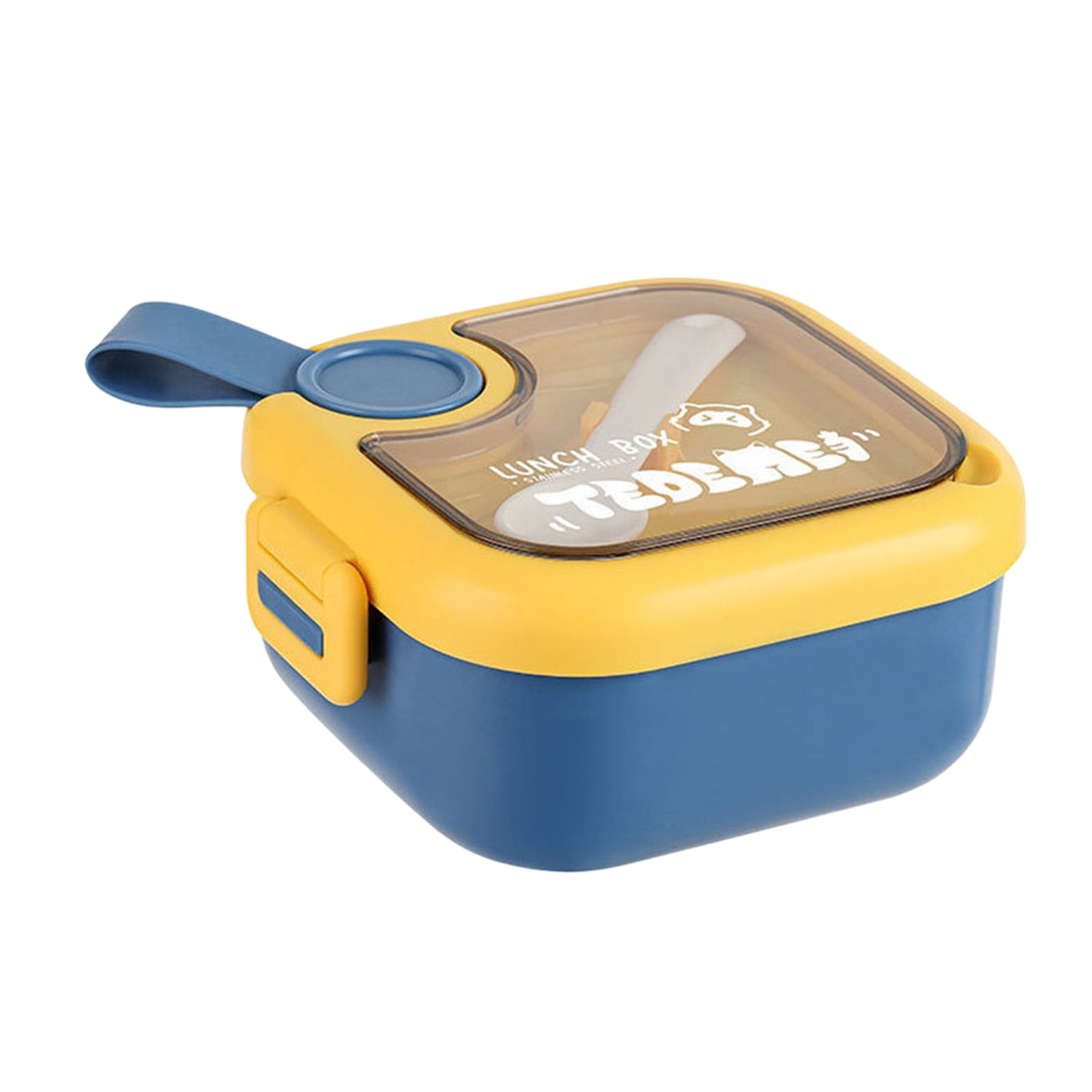 Xuniizn Bento Box Adult Lunch Box, Containers for Adults Men Women, Lunchable Food Container with Utensils, Sauce Jar, Muffin Liners, Microwave & Dishwasher Safe Blue#2 - Image 3