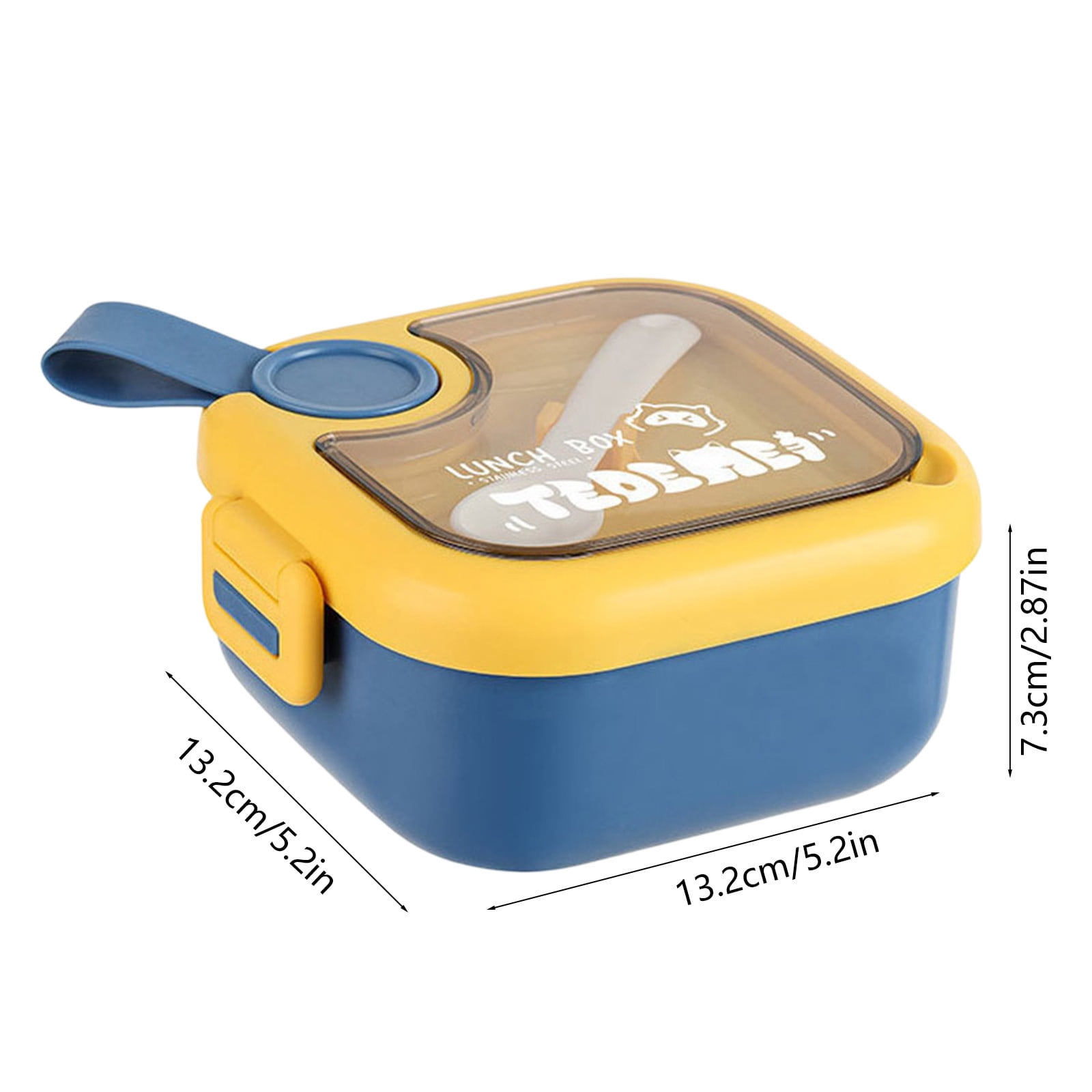 Xuniizn Bento Box Adult Lunch Box, Containers for Adults Men Women, Lunchable Food Container with Utensils, Sauce Jar, Muffin Liners, Microwave & Dishwasher Safe Blue#2 - Image 4