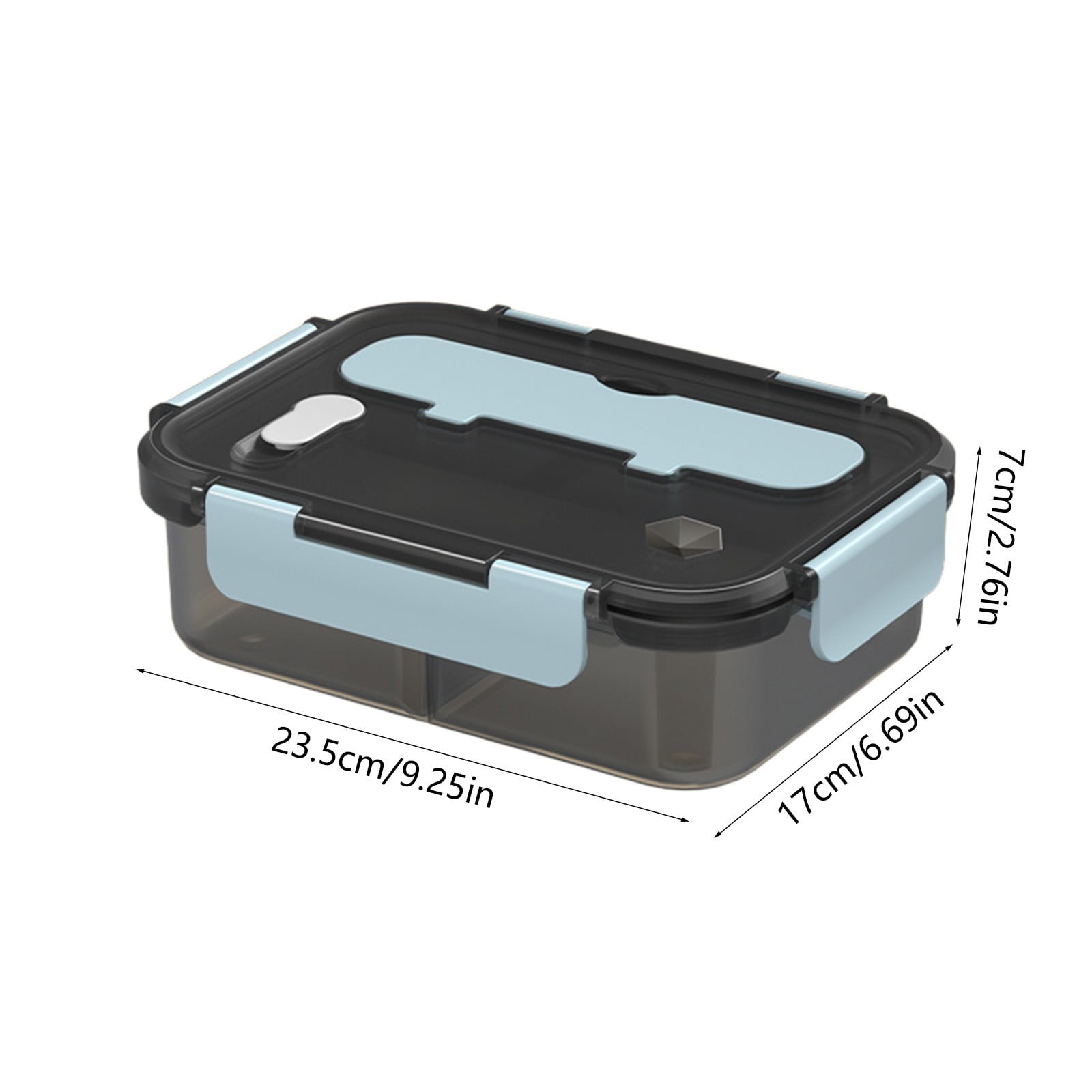 Xuniizn Bento Box Adult Lunch Box, Containers for Adults Men Women, Lunchable Food Container with Utensils, Sauce Jar, Muffin Liners, Microwave & Dishwasher Safe Blue#4 - Image 4