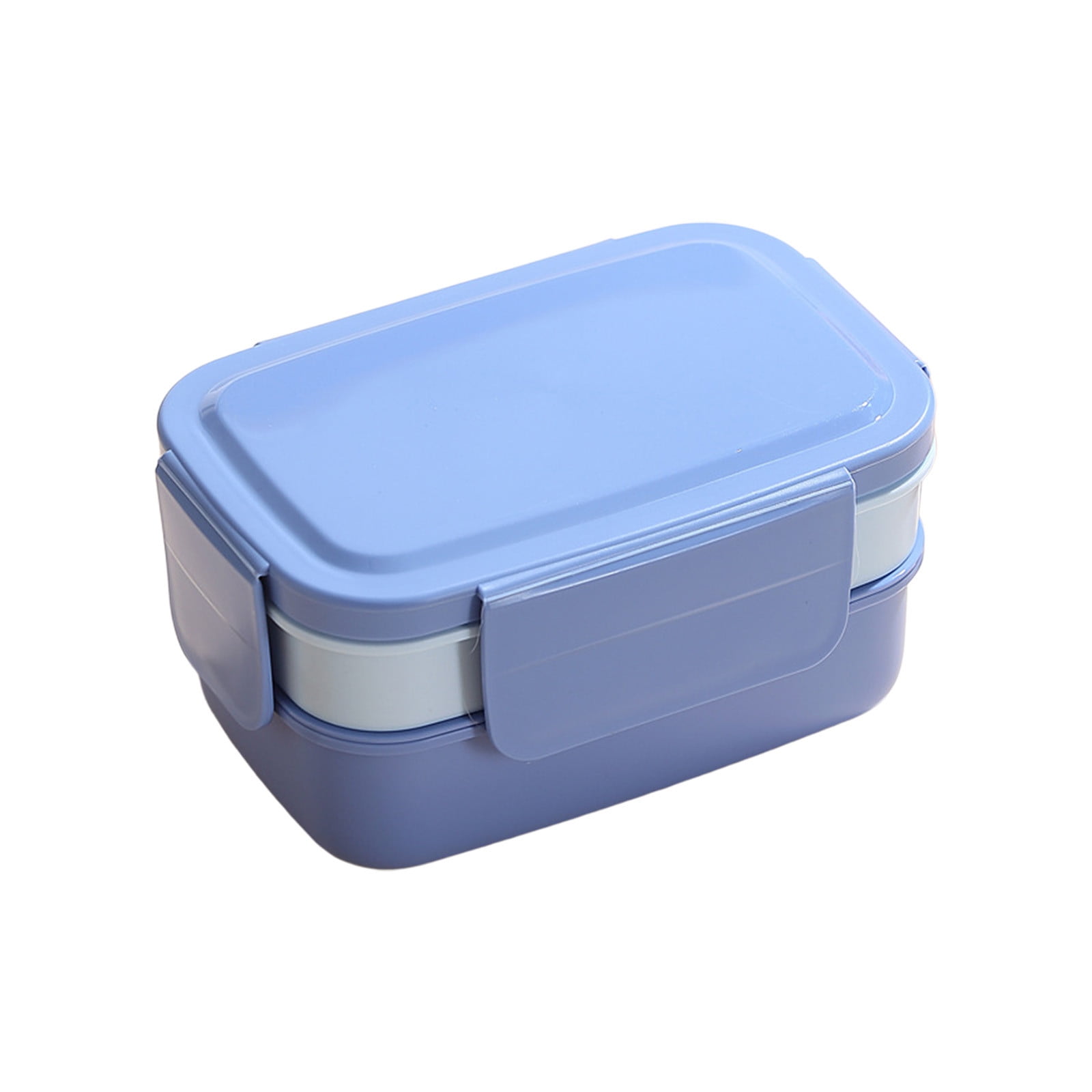 Xuniizn Bento Box Adult Lunch Box, Containers for Adults Men Women, Lunchable Food Container with Utensils, Sauce Jar, Muffin Liners, Microwave & Dishwasher Safe Blue#5 - Image 3