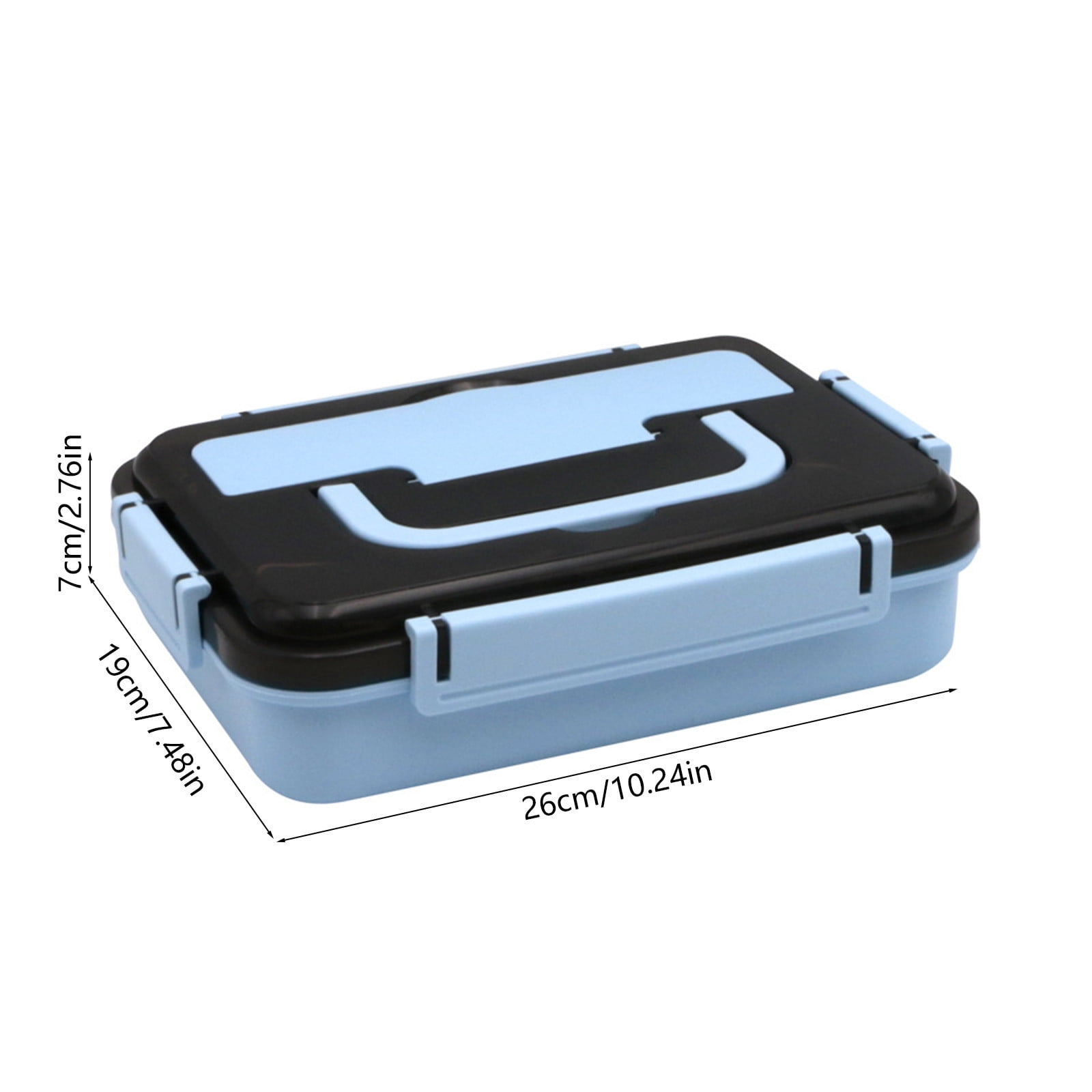 Xuniizn Bento Box Adult Lunch Box, Containers for Adults Men Women, Lunchable Food Container with Utensils, Sauce Jar, Muffin Liners, Microwave & Dishwasher Safe Blue#6 - Image 3