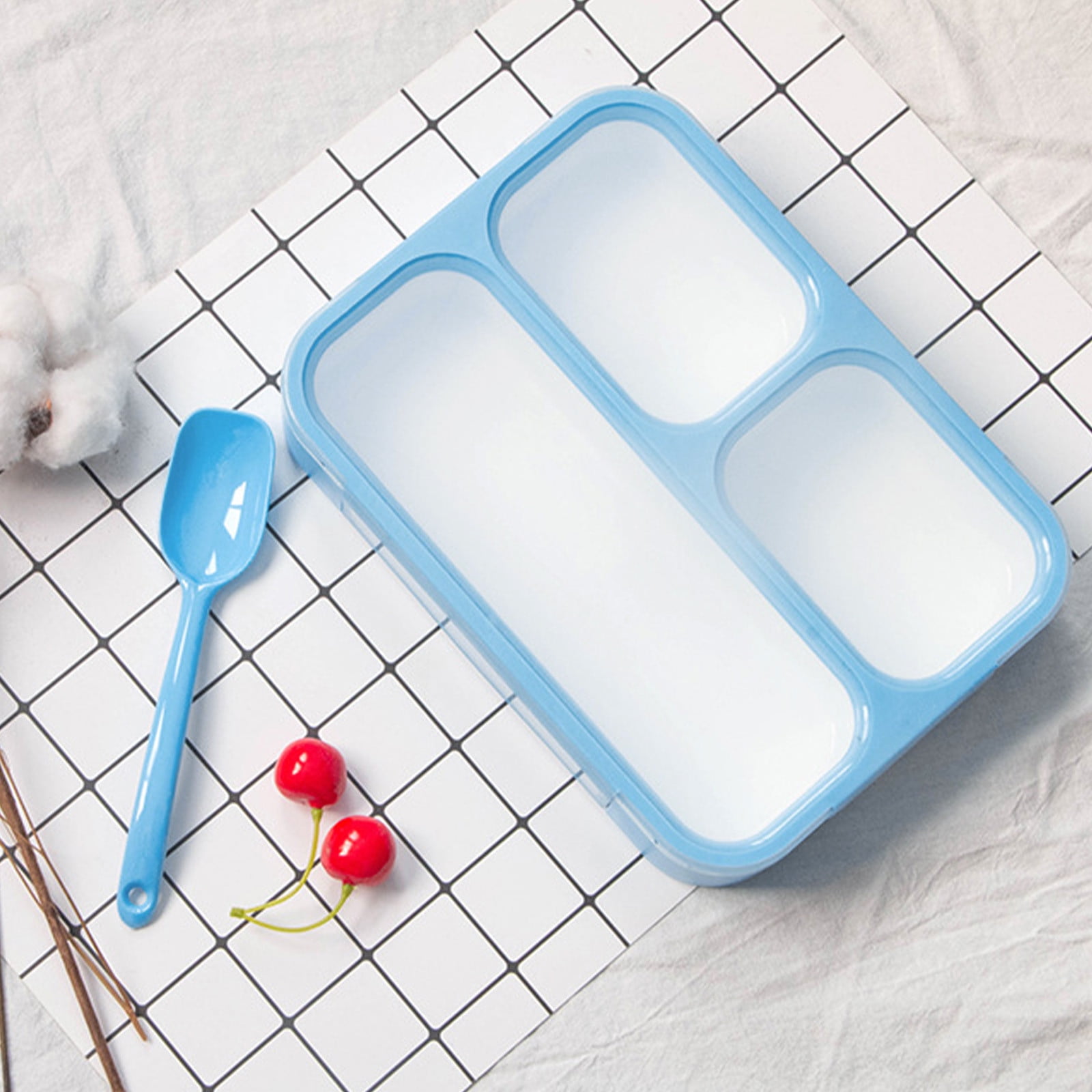 Xuniizn Bento Box Adult Lunch Box, Containers for Adults Men Women, Lunchable Food Container with Utensils, Sauce Jar, Muffin Liners, Microwave & Dishwasher Safe Blue#7 - Image 2