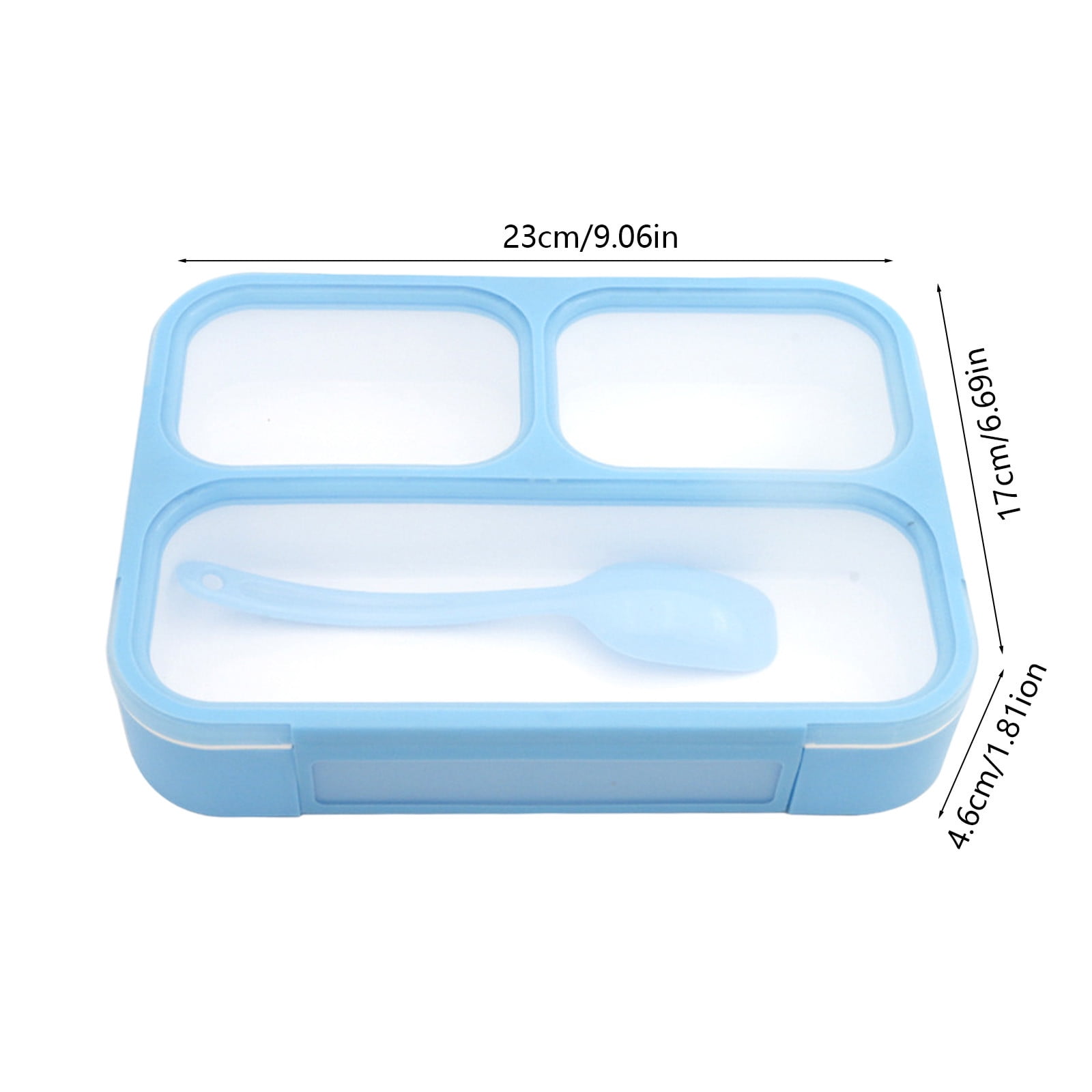 Xuniizn Bento Box Adult Lunch Box, Containers for Adults Men Women, Lunchable Food Container with Utensils, Sauce Jar, Muffin Liners, Microwave & Dishwasher Safe Blue#7 - Image 4