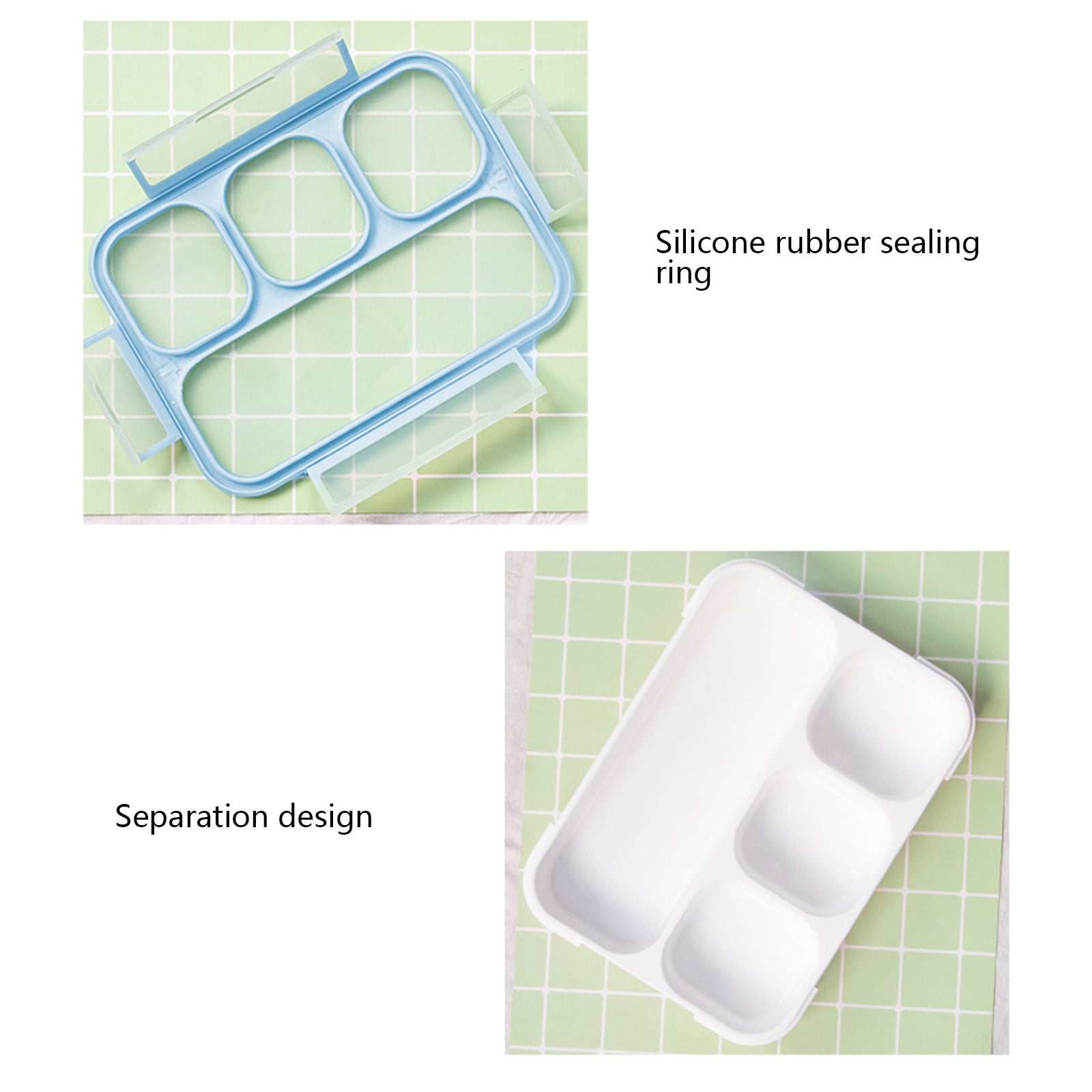Xuniizn Bento Box Adult Lunch Box, Containers for Adults Men Women, Lunchable Food Container with Utensils, Sauce Jar, Muffin Liners, Microwave & Dishwasher Safe Blue#7 - Image 6