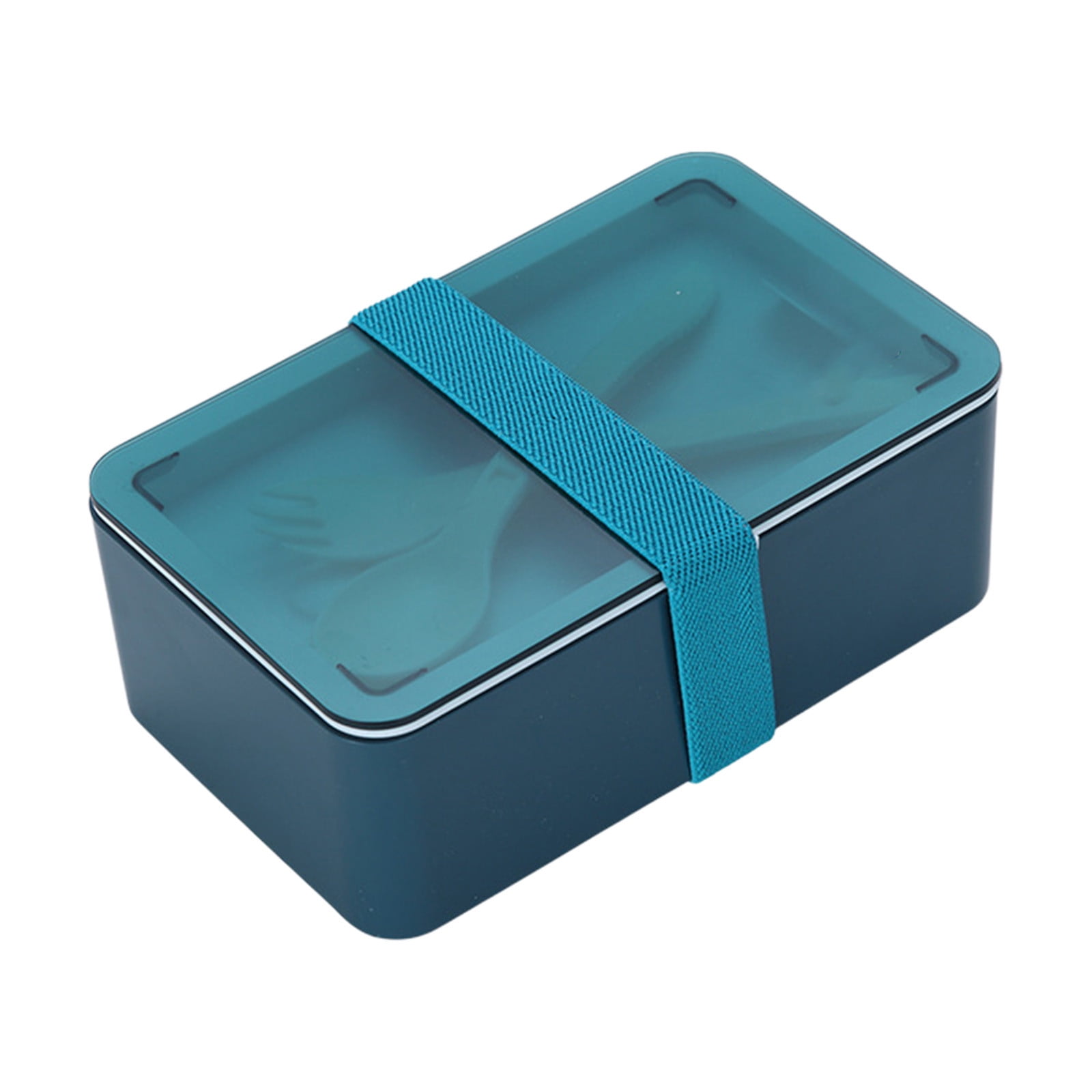 Xuniizn Bento Box Adult Lunch Box, Containers for Adults Men Women, Lunchable Food Container with Utensils, Sauce Jar, Muffin Liners, Microwave & Dishwasher Safe Blue#8 - Image 3