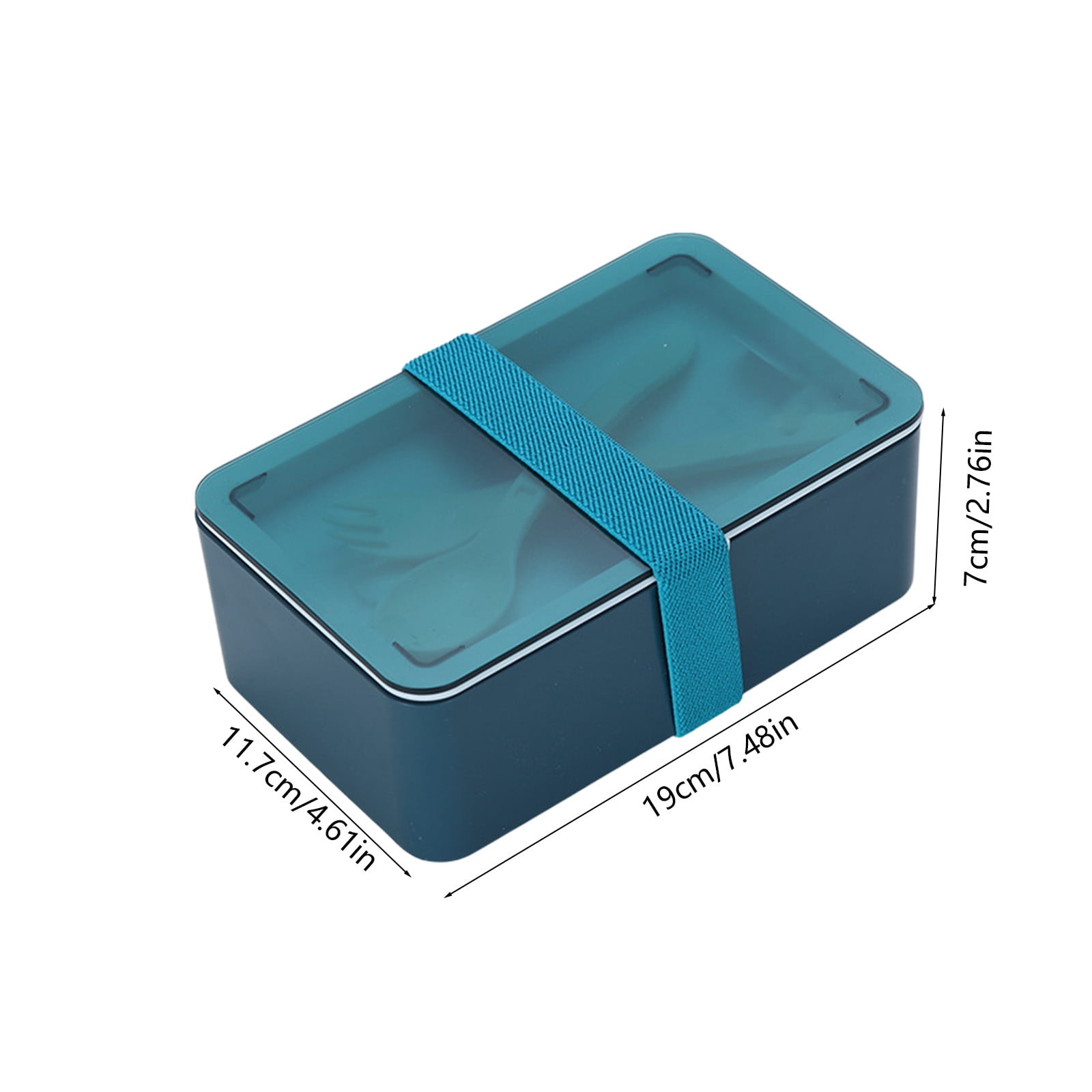 Xuniizn Bento Box Adult Lunch Box, Containers for Adults Men Women, Lunchable Food Container with Utensils, Sauce Jar, Muffin Liners, Microwave & Dishwasher Safe Blue#8 - Image 4