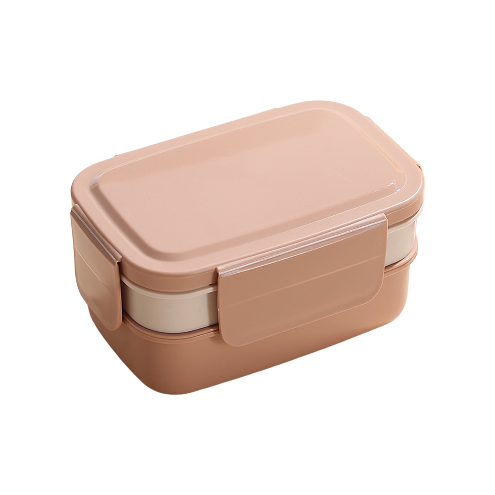Xuniizn Bento Box Adult Lunch Box, Containers for Adults Men Women, Lunchable Food Container with Utensils, Sauce Jar, Muffin Liners, Microwave & Dishwasher Safe Brown - Image 3