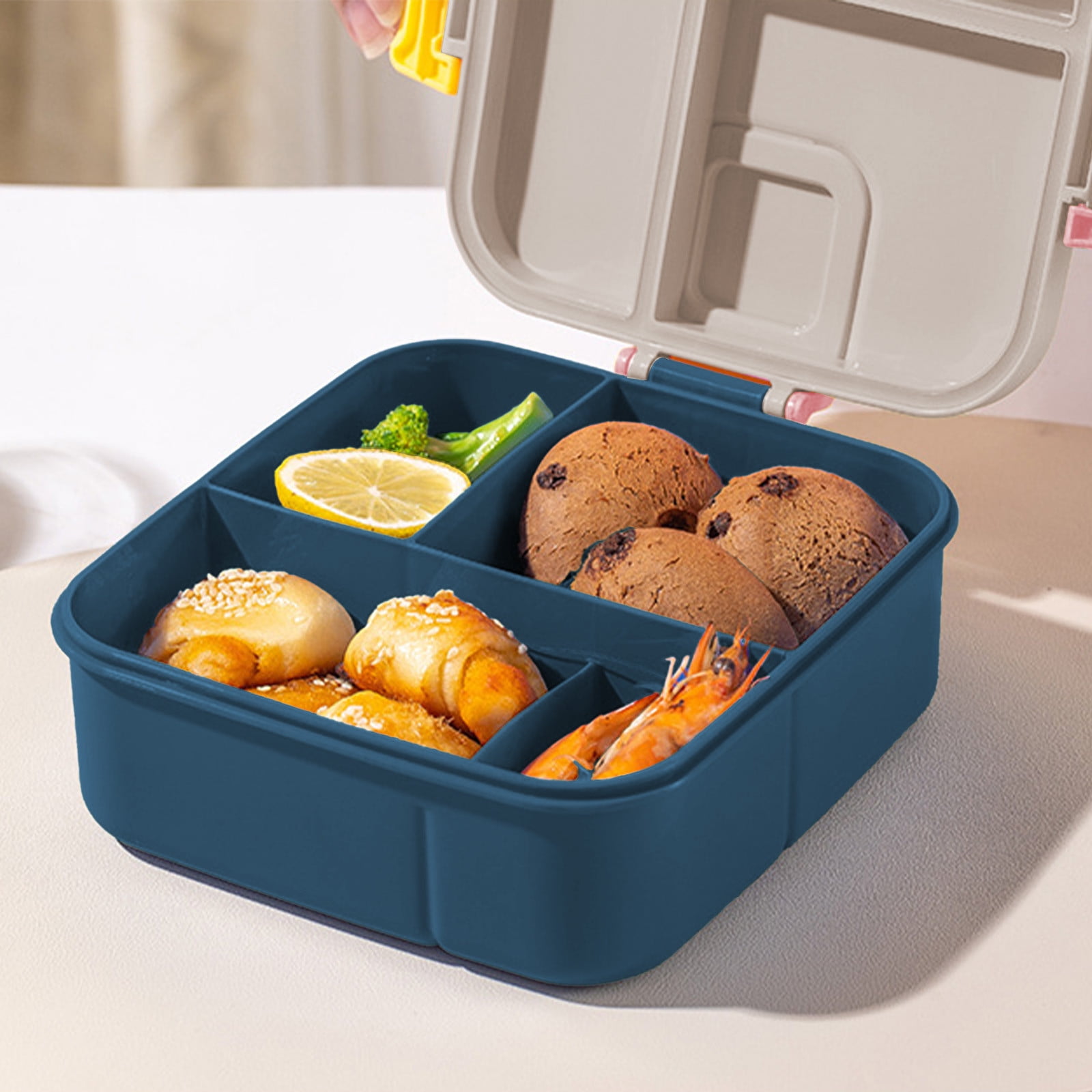 Xuniizn Bento Box Adult Lunch Box, Containers for Adults Men Women, Lunchable Food Container with Utensils, Sauce Jar, Muffin Liners, Microwave & Dishwasher Safe Gray - Image 6