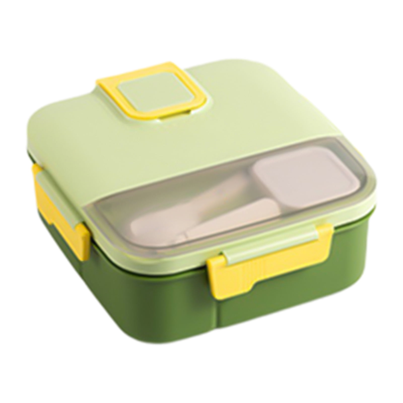 Xuniizn Bento Box Adult Lunch Box, Containers for Adults Men Women, Lunchable Food Container with Utensils, Sauce Jar, Muffin Liners, Microwave & Dishwasher Safe Green#1 - Image 3