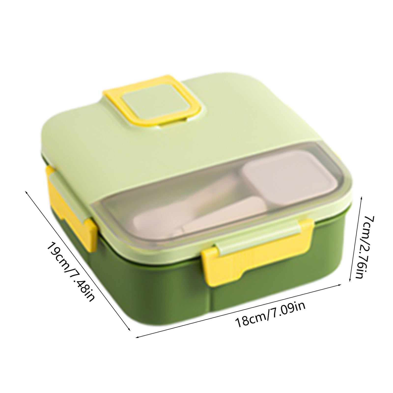 Xuniizn Bento Box Adult Lunch Box, Containers for Adults Men Women, Lunchable Food Container with Utensils, Sauce Jar, Muffin Liners, Microwave & Dishwasher Safe Green#1 - Image 4
