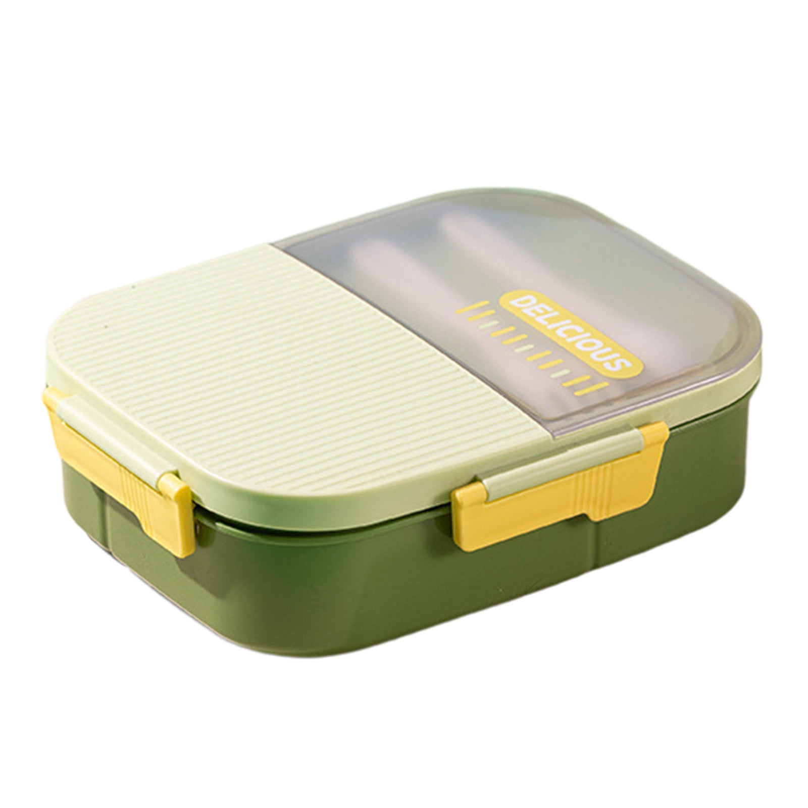 Xuniizn Bento Box Adult Lunch Box, Containers for Adults Men Women, Lunchable Food Container with Utensils, Sauce Jar, Muffin Liners, Microwave & Dishwasher Safe Green#2 - Image 3