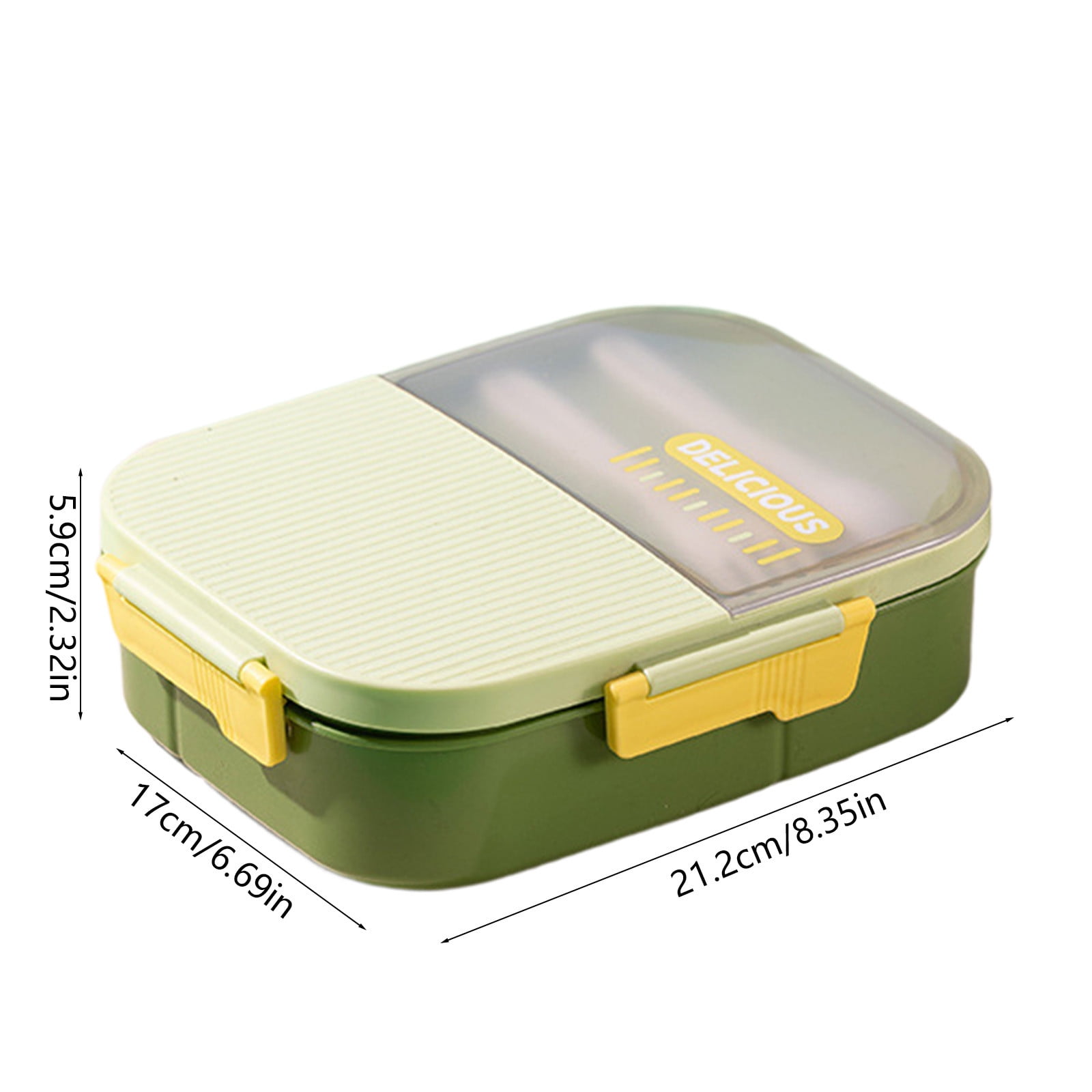 Xuniizn Bento Box Adult Lunch Box, Containers for Adults Men Women, Lunchable Food Container with Utensils, Sauce Jar, Muffin Liners, Microwave & Dishwasher Safe Green#2 - Image 4