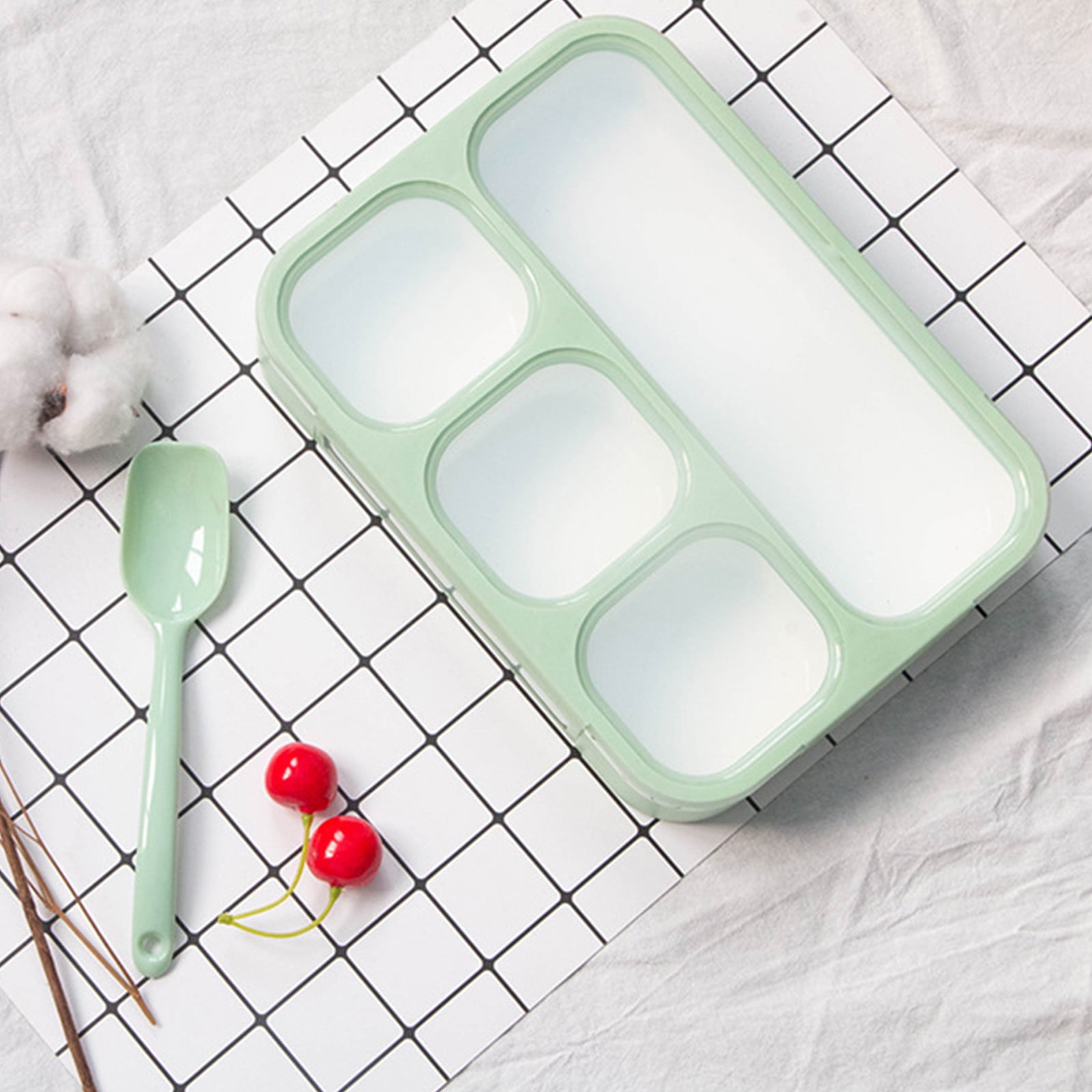 Xuniizn Bento Box Adult Lunch Box, Containers for Adults Men Women, Lunchable Food Container with Utensils, Sauce Jar, Muffin Liners, Microwave & Dishwasher Safe Green#4 - Image 2