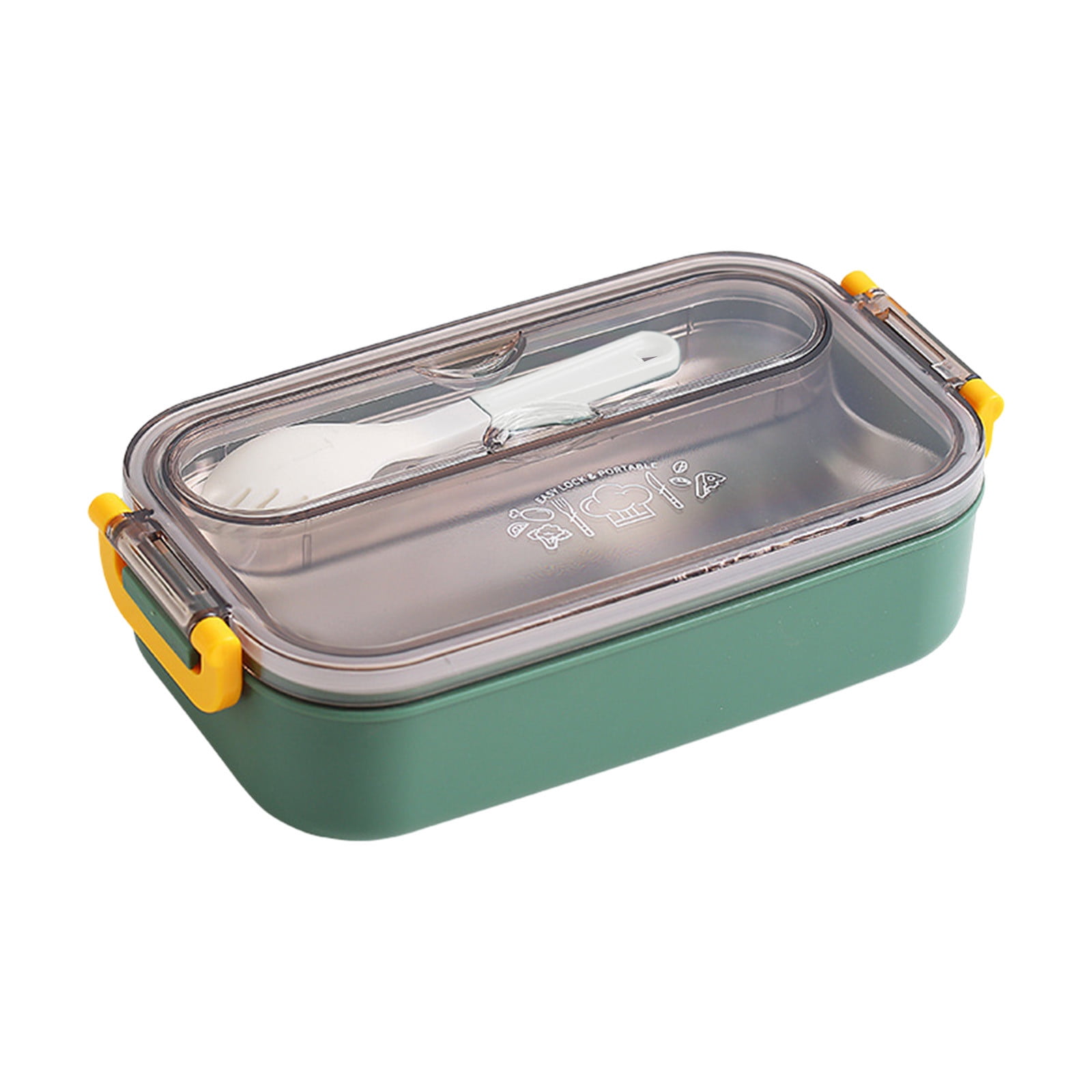 Xuniizn Bento Box Adult Lunch Box, Containers for Adults Men Women, Lunchable Food Container with Utensils, Sauce Jar, Muffin Liners, Microwave & Dishwasher Safe Green#5 - Image 3