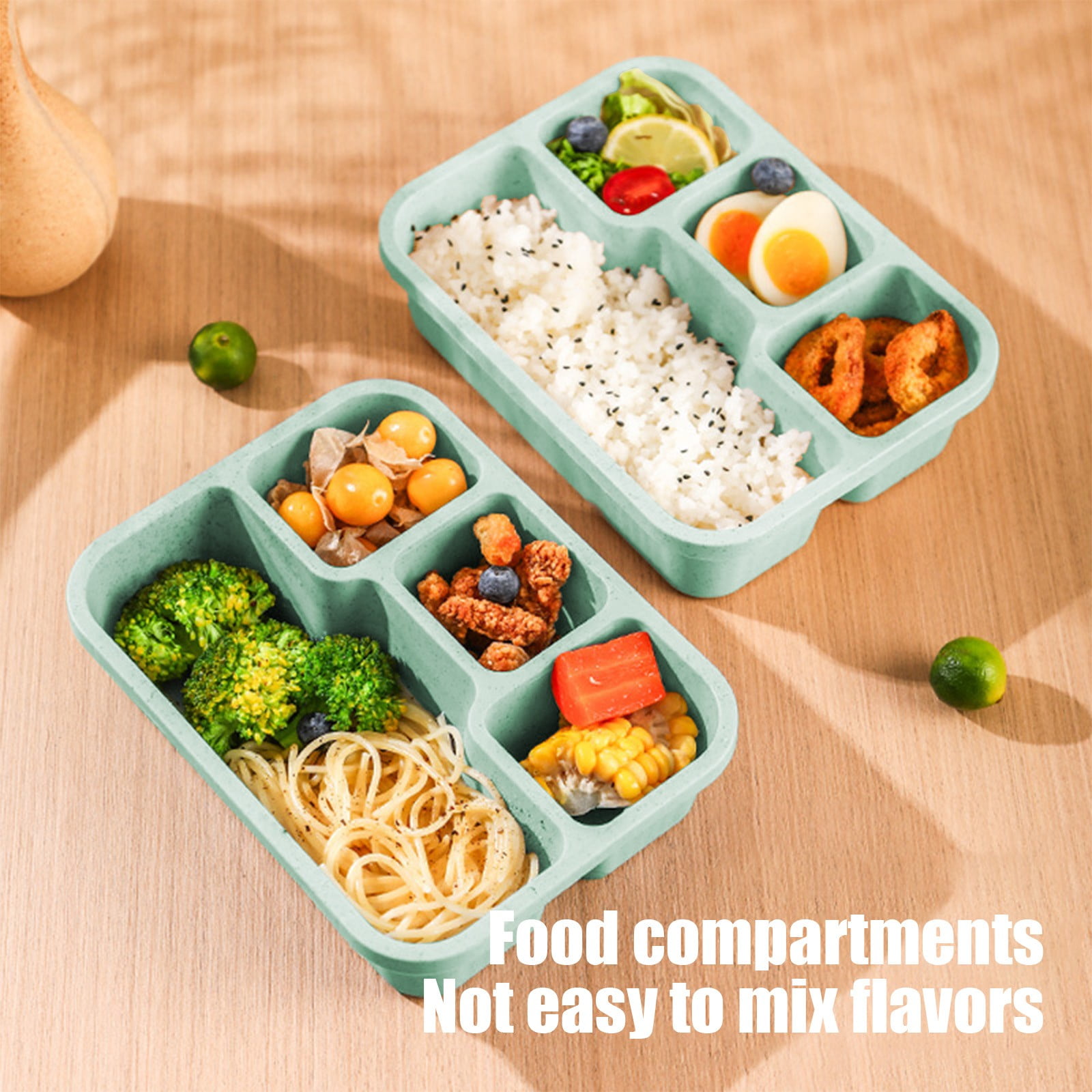 Xuniizn Bento Box Adult Lunch Box, Containers for Adults Men Women, Lunchable Food Container with Utensils, Sauce Jar, Muffin Liners, Microwave & Dishwasher Safe Green#6 - Image 6