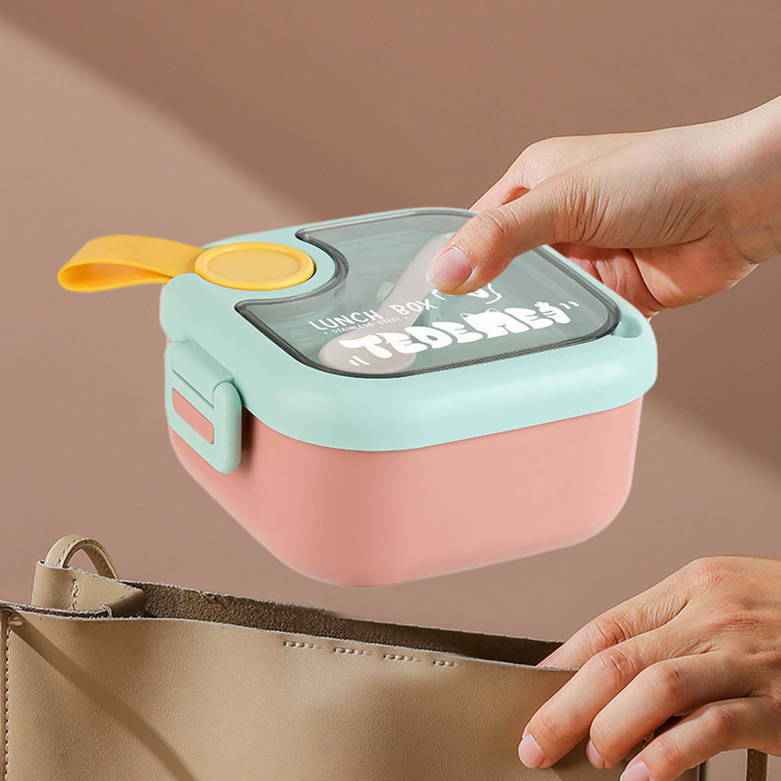 Xuniizn Bento Box Adult Lunch Box, Containers for Adults Men Women, Lunchable Food Container with Utensils, Sauce Jar, Muffin Liners, Microwave & Dishwasher Safe Pink#1 - Image 7