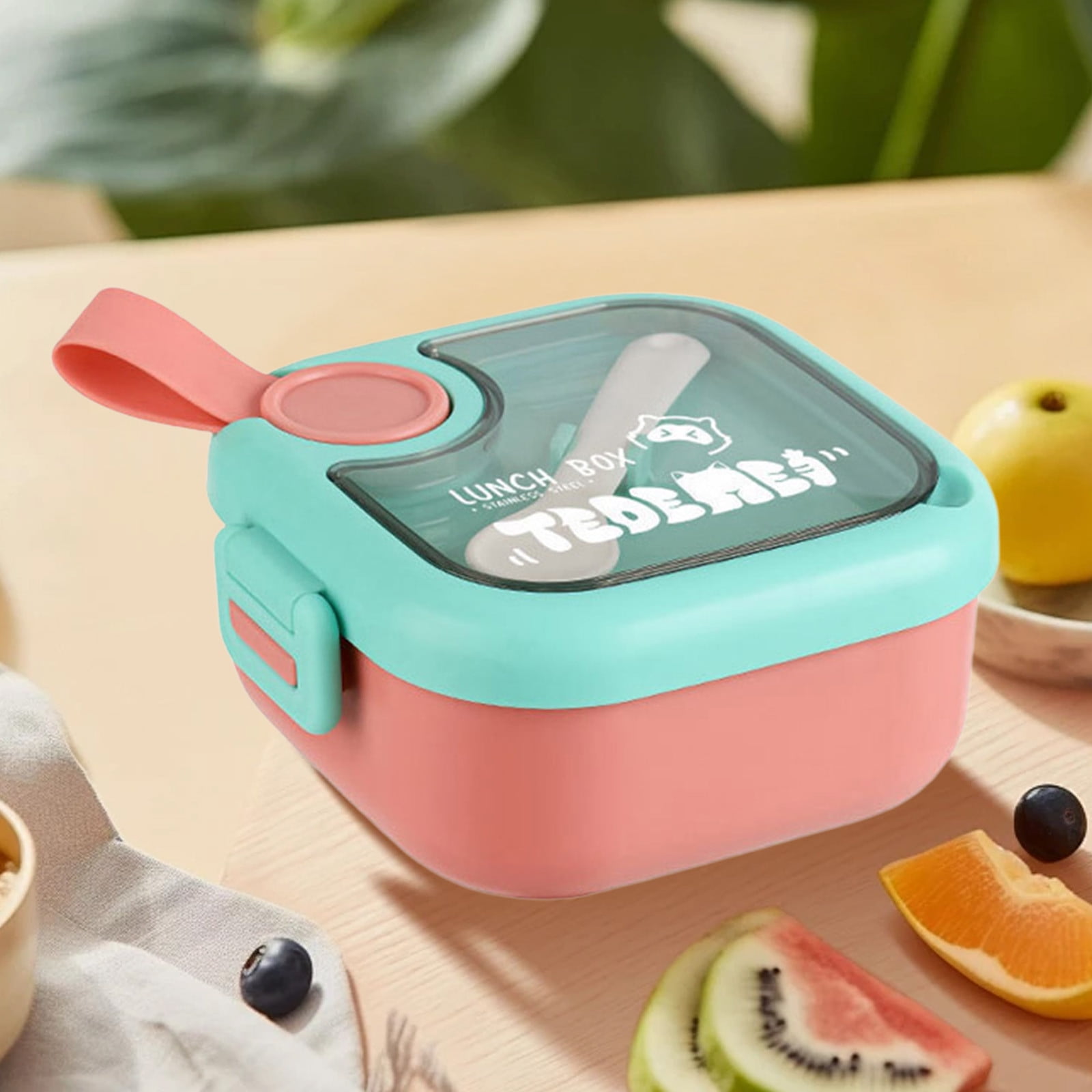Xuniizn Bento Box Adult Lunch Box, Containers for Adults Men Women, Lunchable Food Container with Utensils, Sauce Jar, Muffin Liners, Microwave & Dishwasher Safe Pink#2 - Image 2