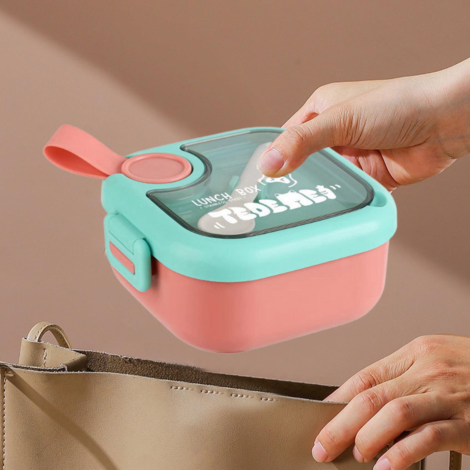 Xuniizn Bento Box Adult Lunch Box, Containers for Adults Men Women, Lunchable Food Container with Utensils, Sauce Jar, Muffin Liners, Microwave & Dishwasher Safe Pink#2 - Image 7