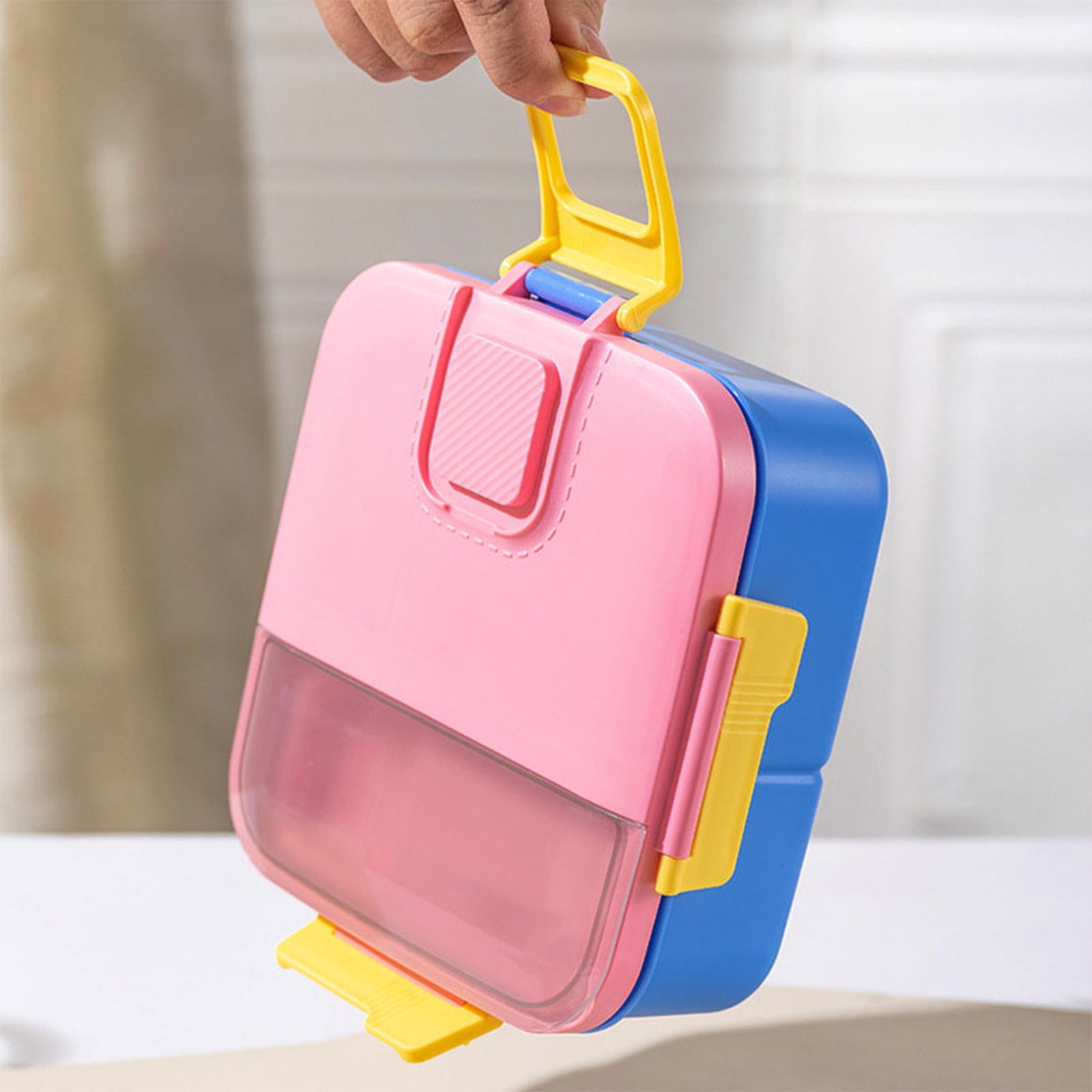 Xuniizn Bento Box Adult Lunch Box, Containers for Adults Men Women, Lunchable Food Container with Utensils, Sauce Jar, Muffin Liners, Microwave & Dishwasher Safe Pink#3 - Image 2