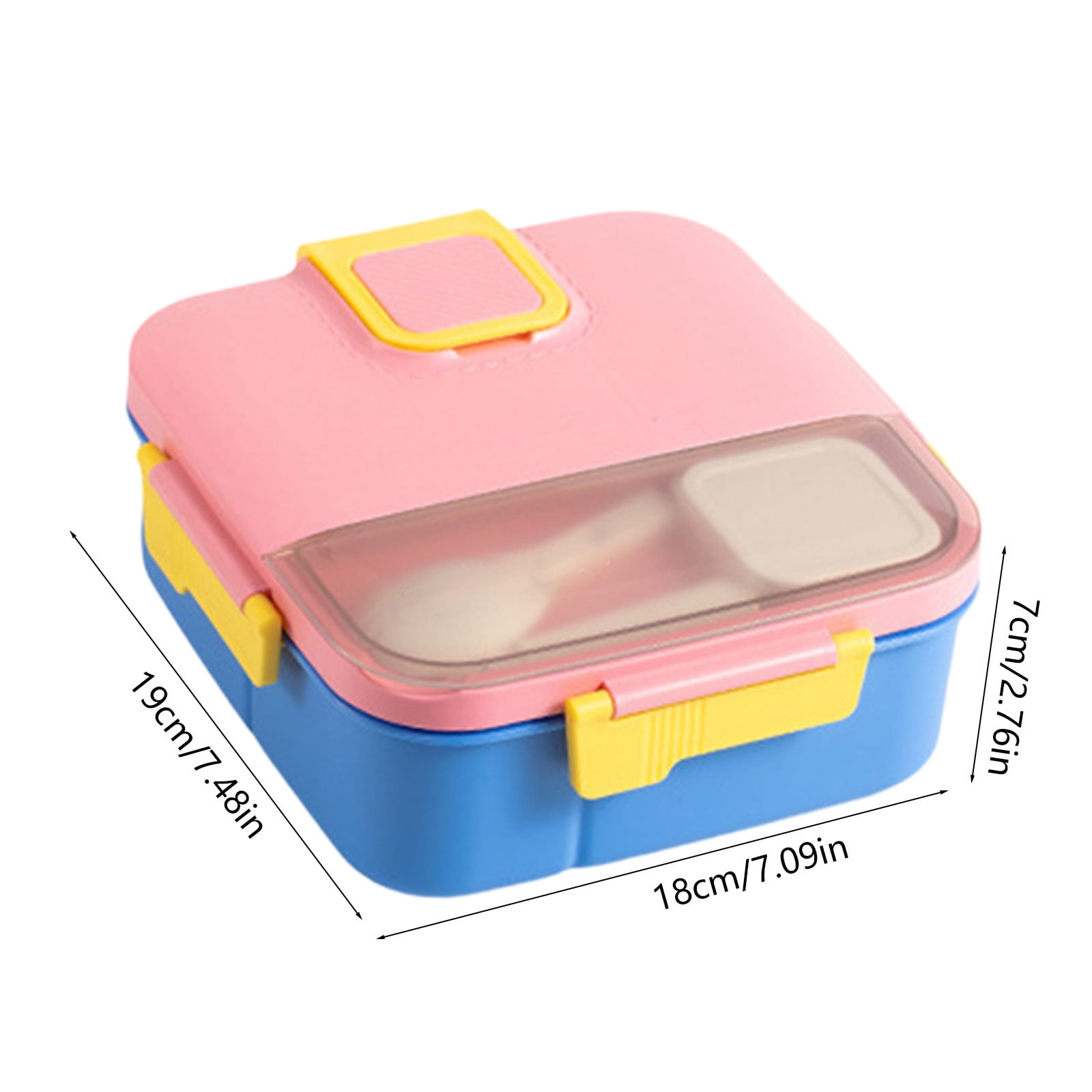 Xuniizn Bento Box Adult Lunch Box, Containers for Adults Men Women, Lunchable Food Container with Utensils, Sauce Jar, Muffin Liners, Microwave & Dishwasher Safe Pink#3 - Image 4