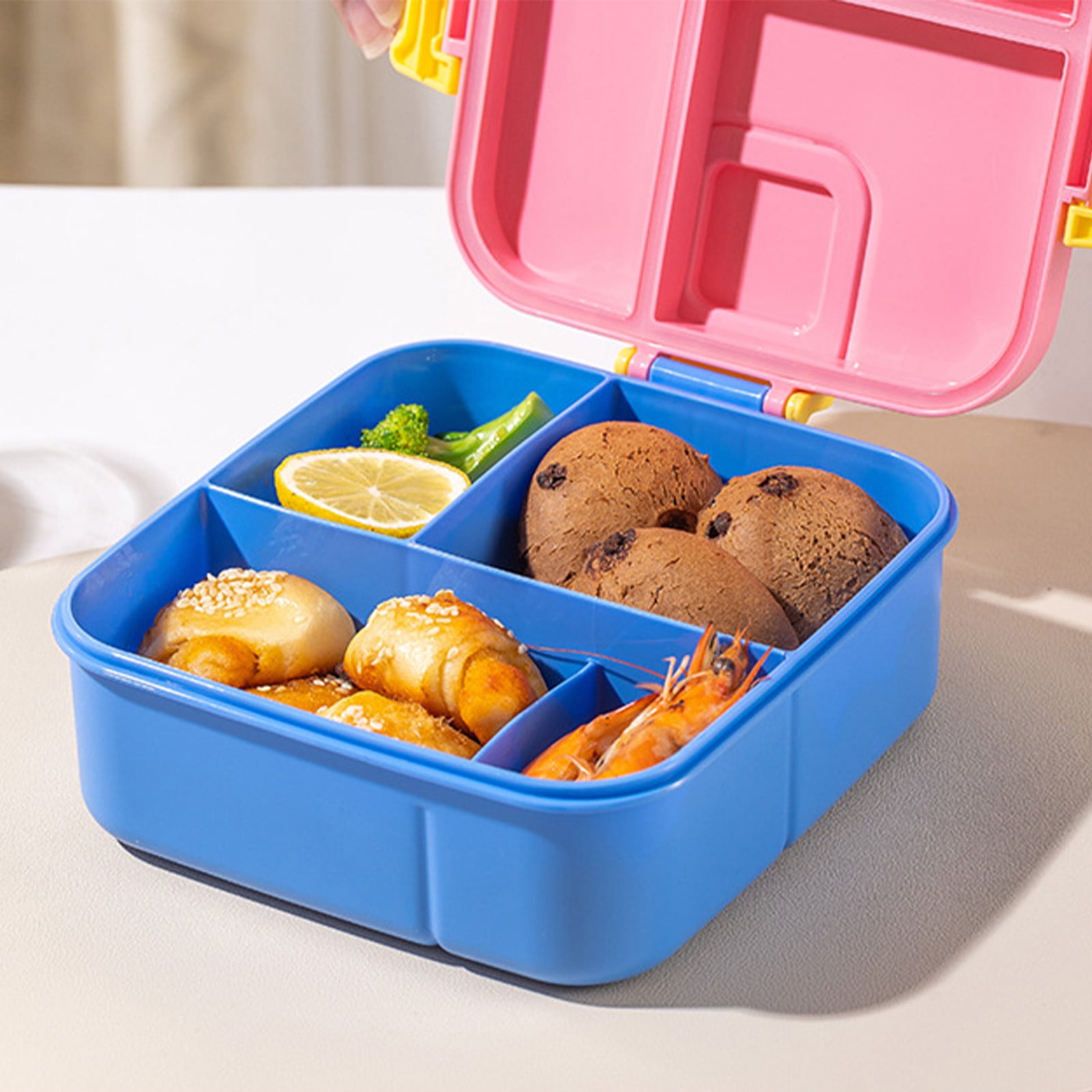 Xuniizn Bento Box Adult Lunch Box, Containers for Adults Men Women, Lunchable Food Container with Utensils, Sauce Jar, Muffin Liners, Microwave & Dishwasher Safe Pink#3 - Image 7