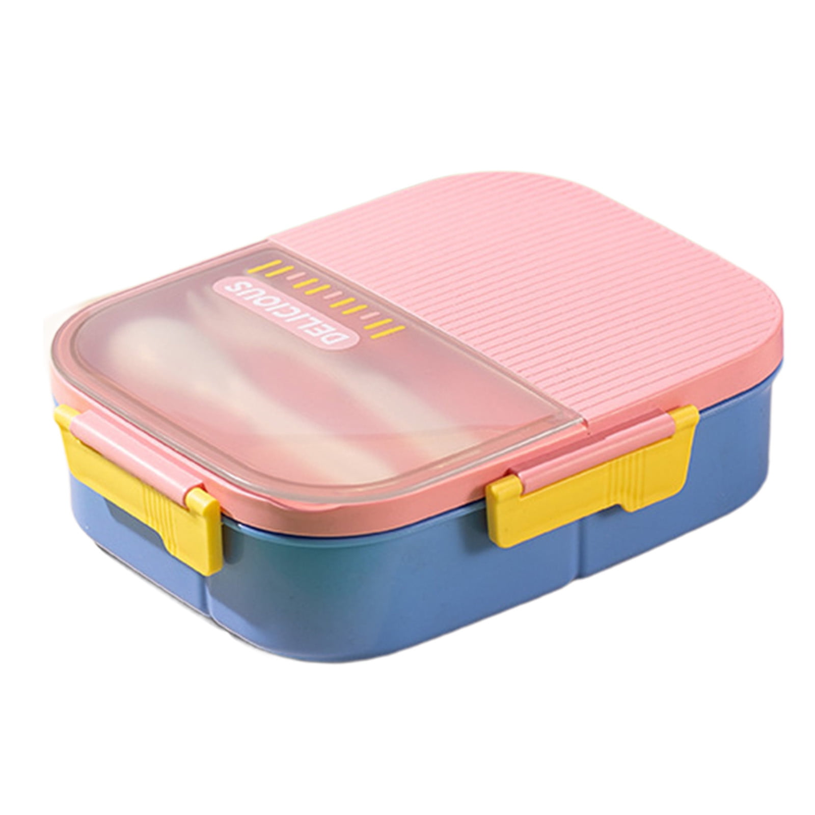 Xuniizn Bento Box Adult Lunch Box, Containers for Adults Men Women, Lunchable Food Container with Utensils, Sauce Jar, Muffin Liners, Microwave & Dishwasher Safe Pink#4 - Image 3