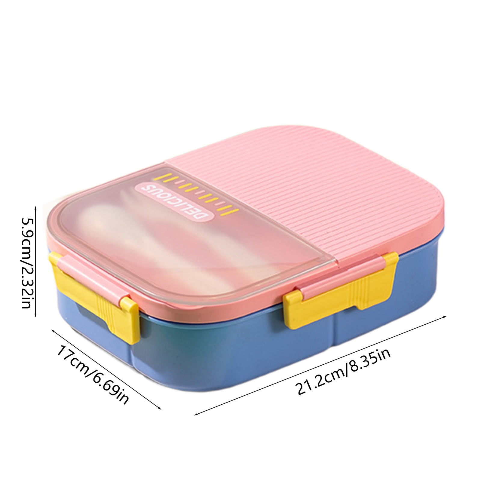 Xuniizn Bento Box Adult Lunch Box, Containers for Adults Men Women, Lunchable Food Container with Utensils, Sauce Jar, Muffin Liners, Microwave & Dishwasher Safe Pink#4 - Image 4