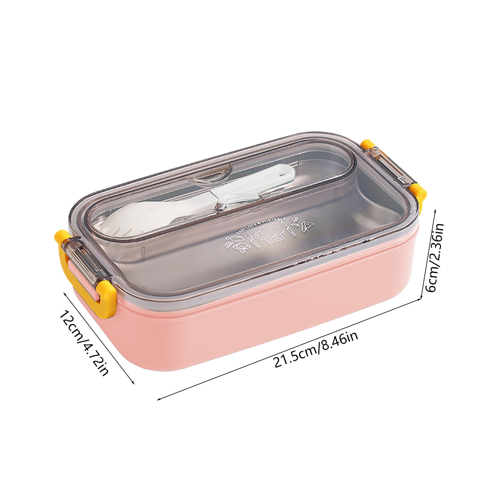 Xuniizn Bento Box Adult Lunch Box, Containers for Adults Men Women, Lunchable Food Container with Utensils, Sauce Jar, Muffin Liners, Microwave & Dishwasher Safe Pink#6 - Image 4
