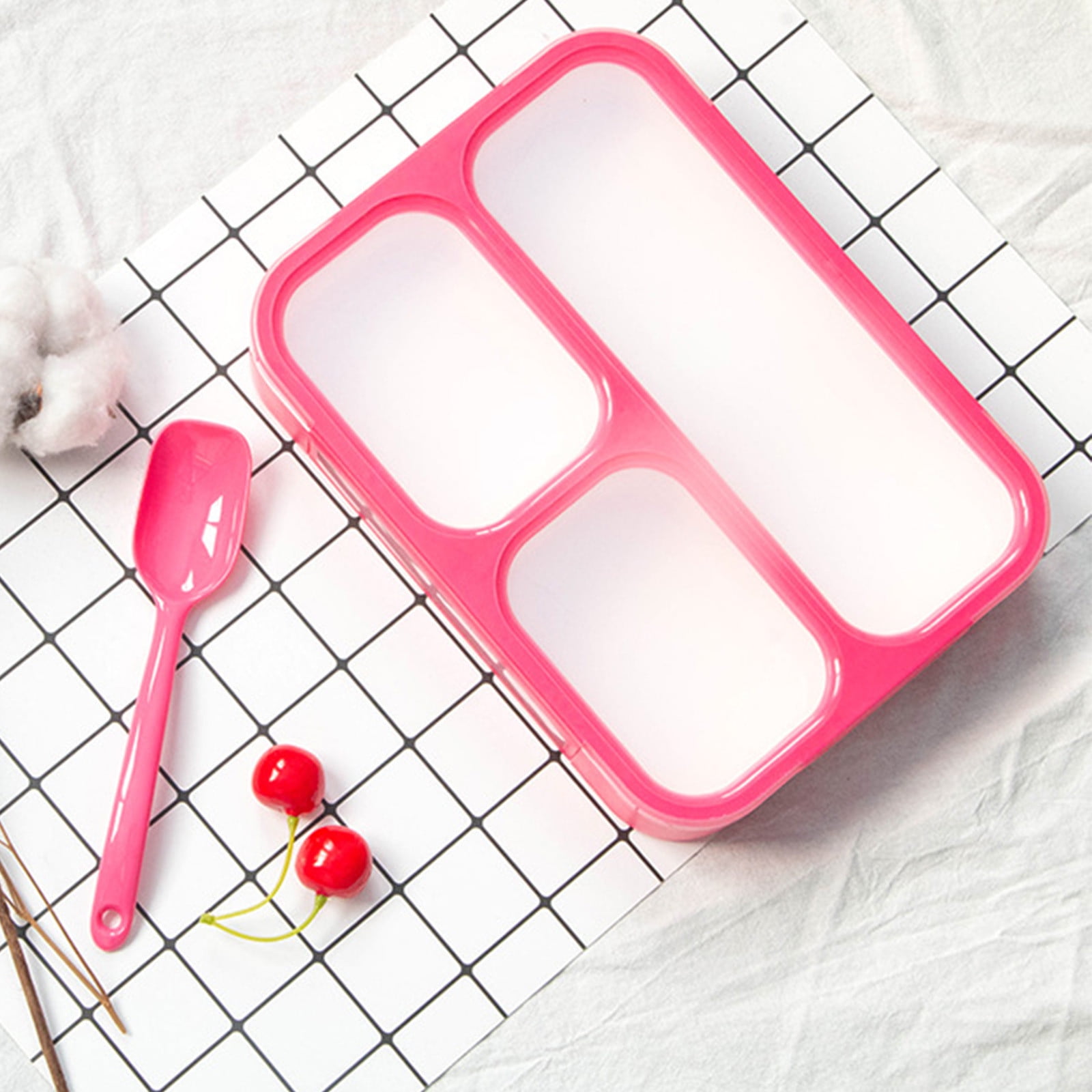 Xuniizn Bento Box Adult Lunch Box, Containers for Adults Men Women, Lunchable Food Container with Utensils, Sauce Jar, Muffin Liners, Microwave & Dishwasher Safe Red - Image 2