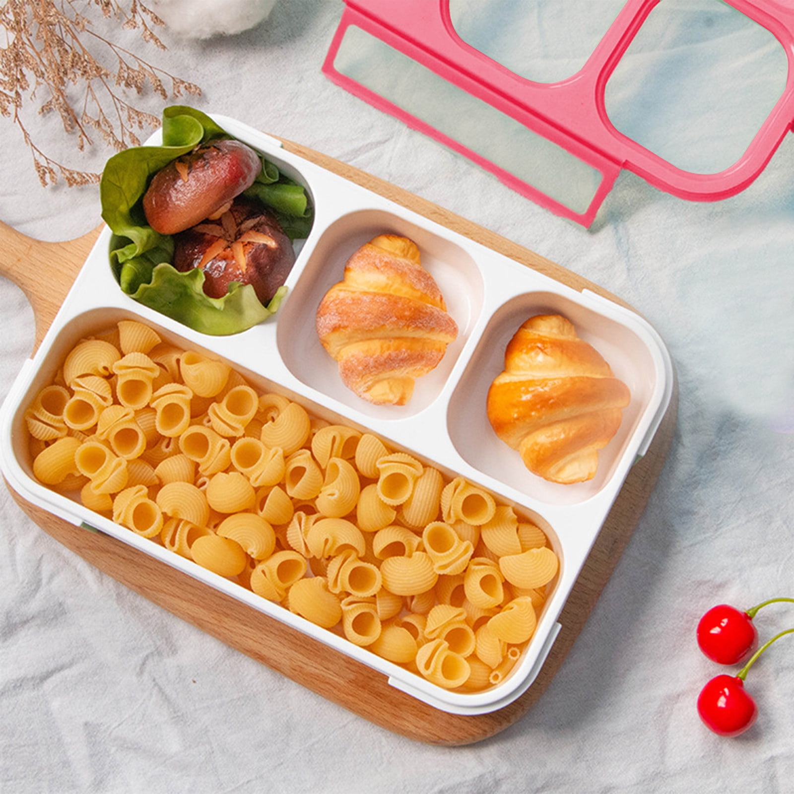 Xuniizn Bento Box Adult Lunch Box, Containers for Adults Men Women, Lunchable Food Container with Utensils, Sauce Jar, Muffin Liners, Microwave & Dishwasher Safe Red - Image 5