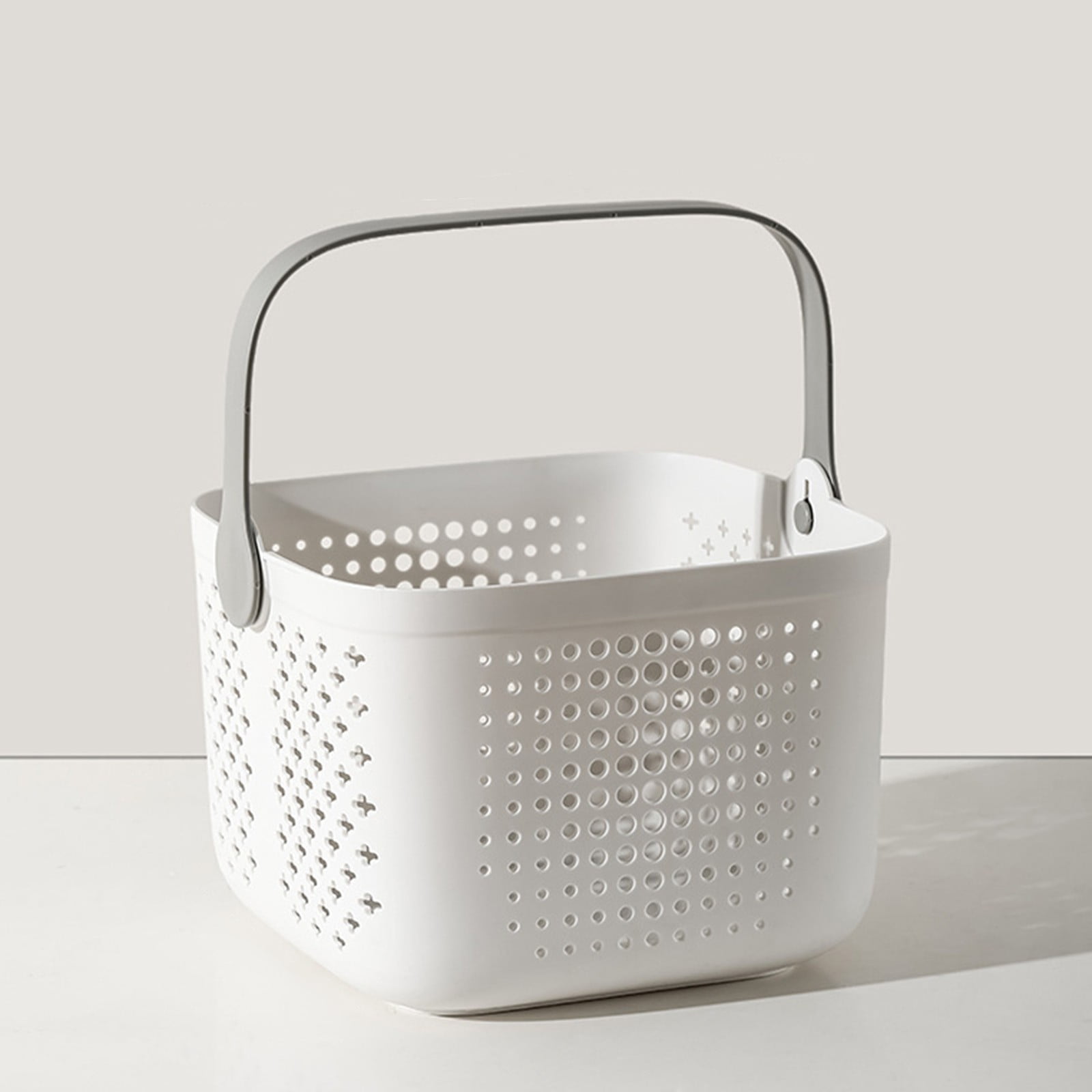 Xuniizn Plastic Shower Caddy Portable Bucket, Cleaning Shower Basket with Handle Compartments Storage Organizer for Bathroom Kitchen College Dorm Sink A - Image 2