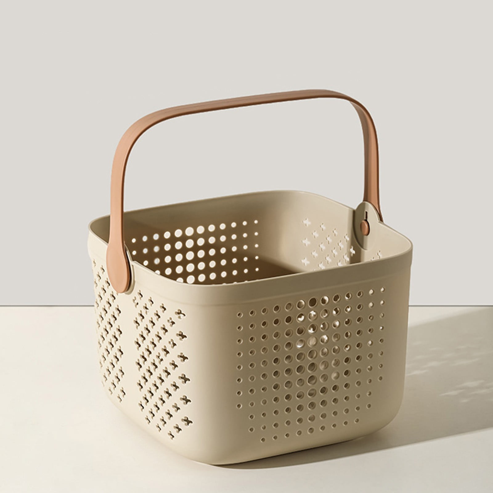Xuniizn Plastic Shower Caddy Portable Bucket, Cleaning Shower Basket with Handle Compartments Storage Organizer for Bathroom Kitchen College Dorm Sink B - Image 2