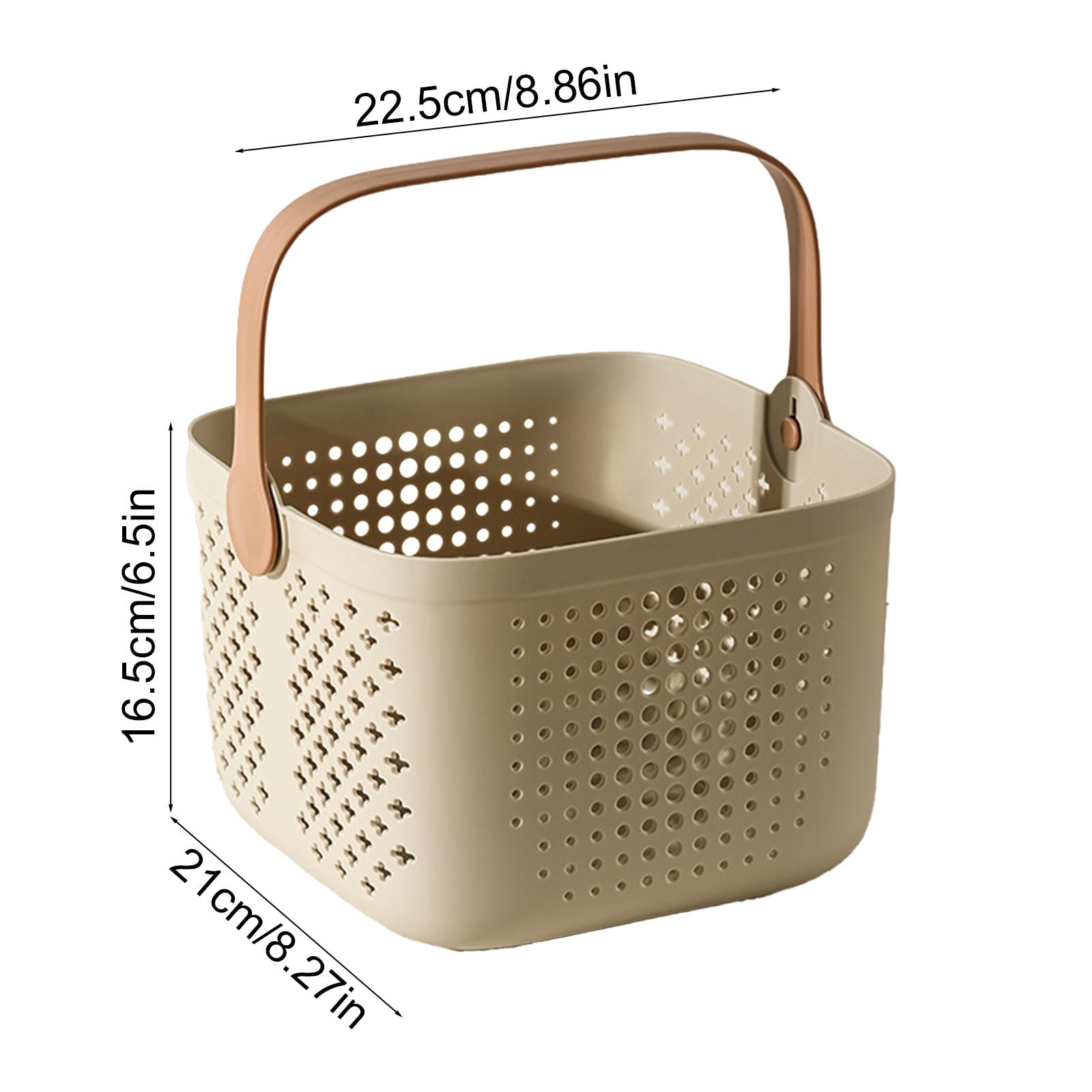 Xuniizn Plastic Shower Caddy Portable Bucket, Cleaning Shower Basket with Handle Compartments Storage Organizer for Bathroom Kitchen College Dorm Sink B - Image 4